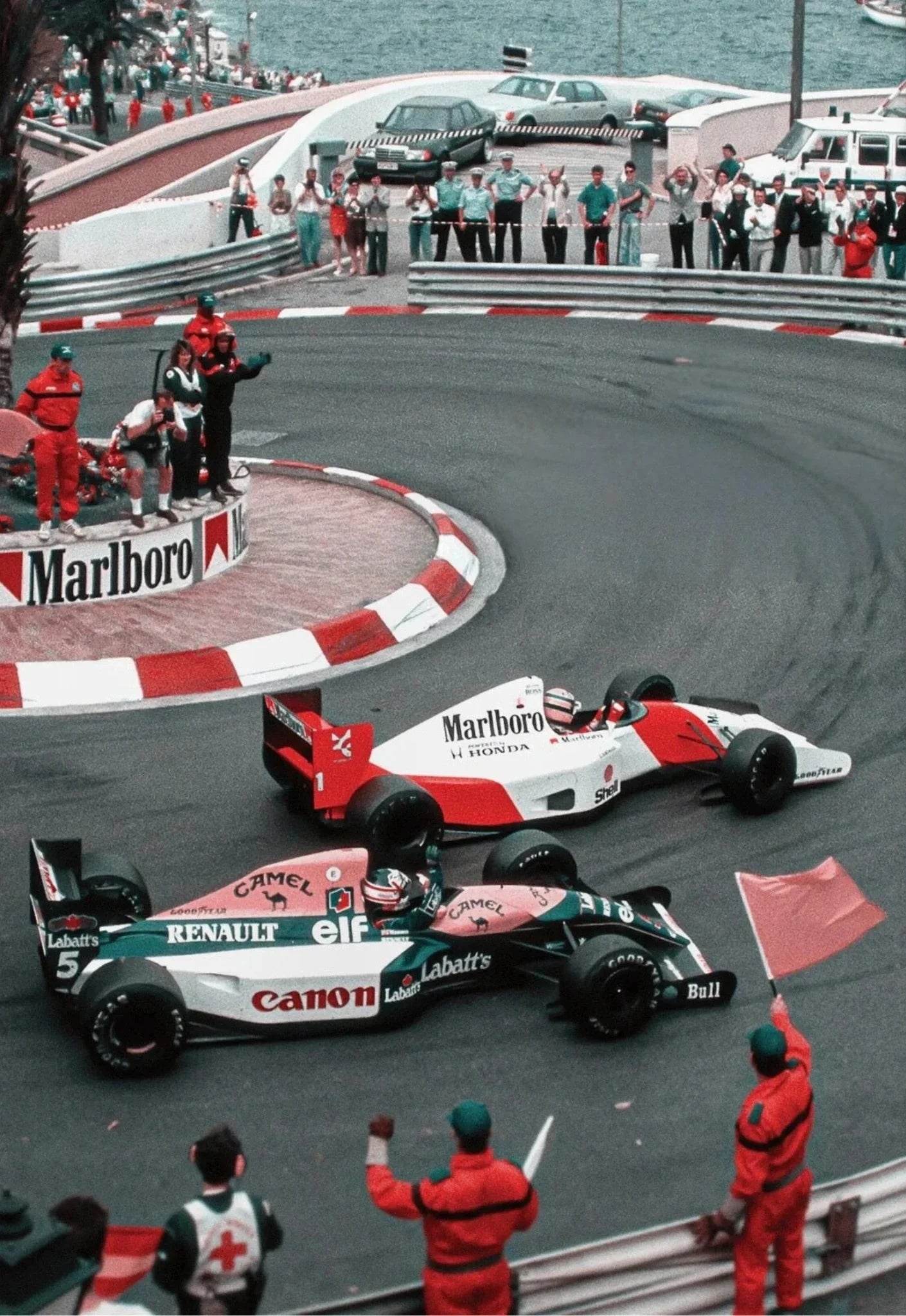 Monaco Formula 1 Poster | Vintage Muurdecoratie | Grand Prix Wanddecoratie | Ayrton Senna en Nigel Mansell Racing