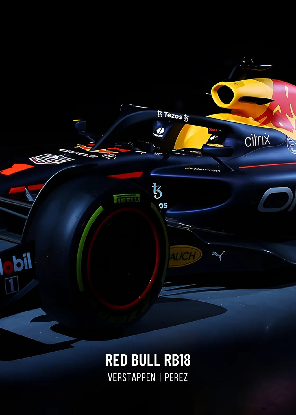 Formule 1 Raceauto Posterset | Red Bull Racing | F1 Kunstprintcollectie | Max Verstappen | 3-delige Wanddecoratie