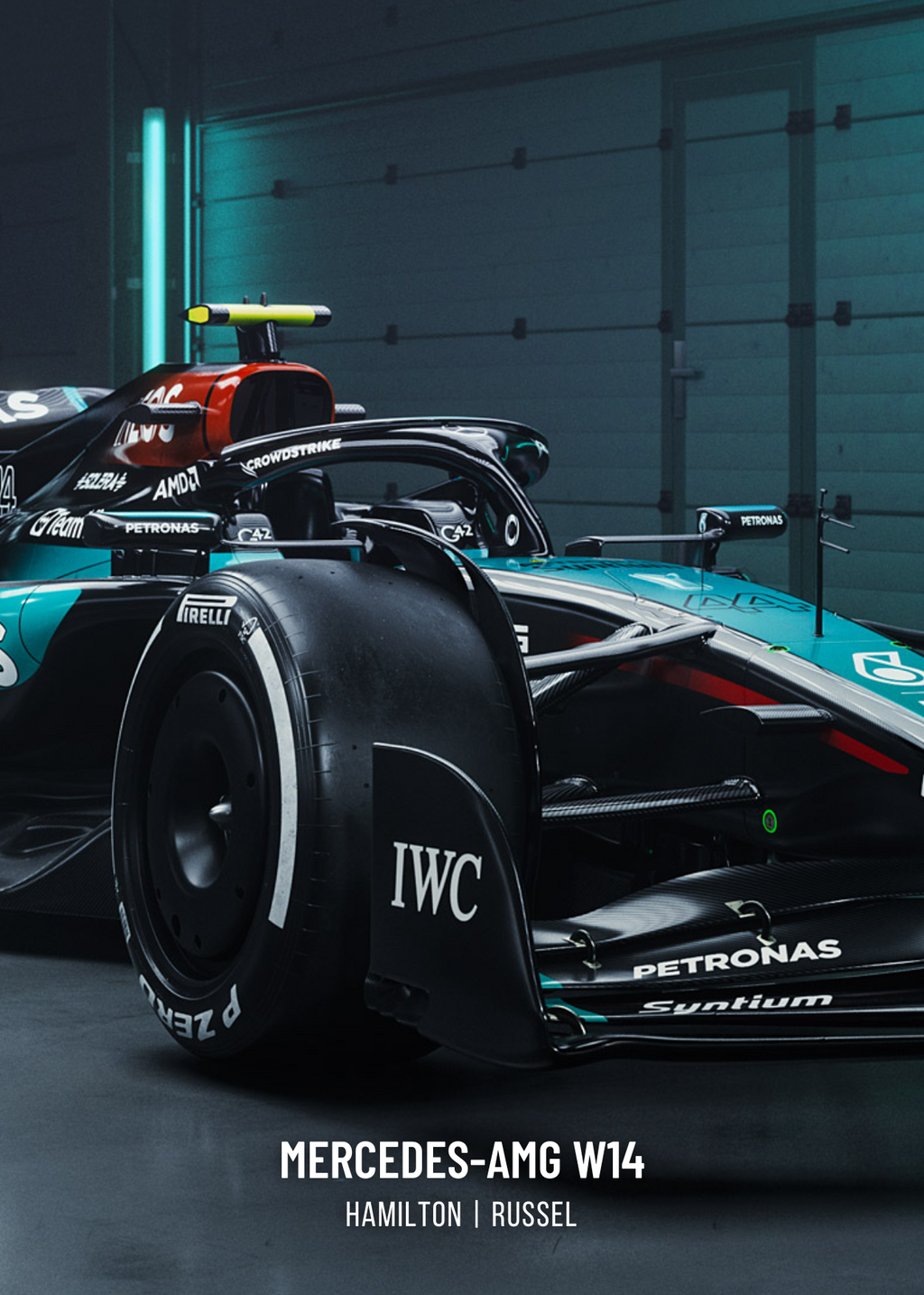 Mercedes Formule 1 Racewagen Poster | 3-delige Wandkunst | Lewis Hamilton | Driedelig | Motorsport Decoratie | Thuiskantoor Decoratie