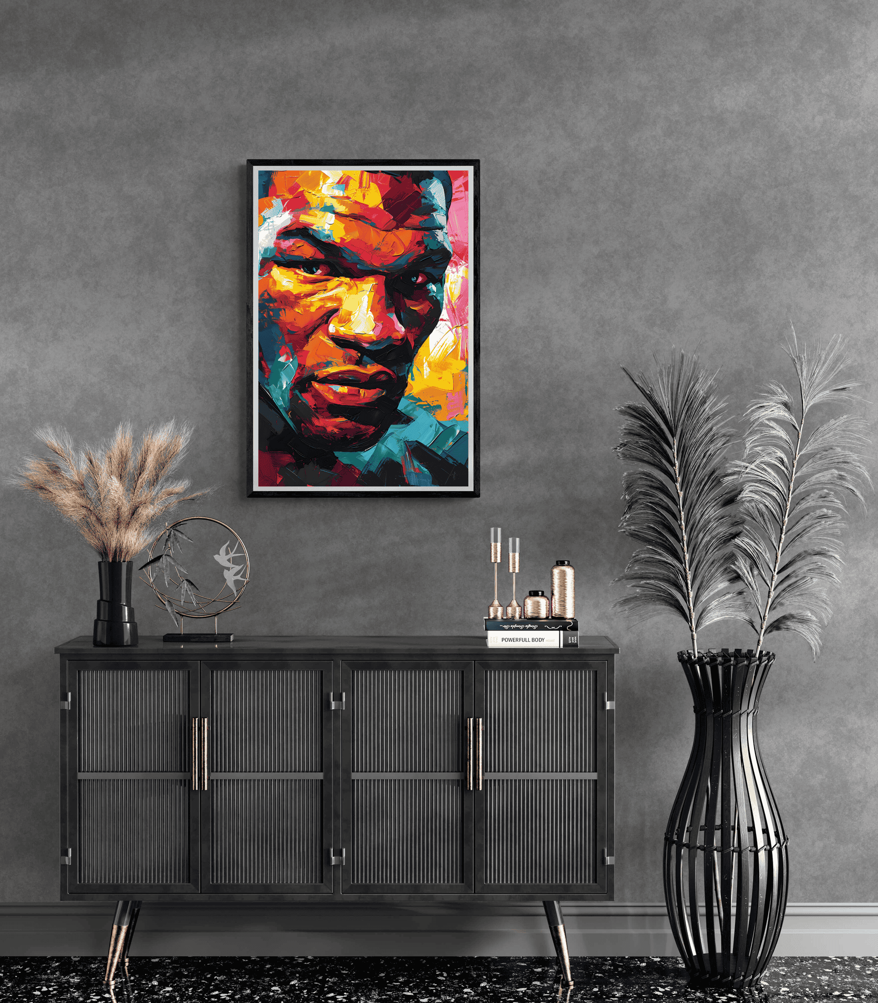 Mike Tyson | Kleurrijke Boks Legende Wanddecoratie | Watercolor Kunst Poster | Muurdecoratie Slaapkamer