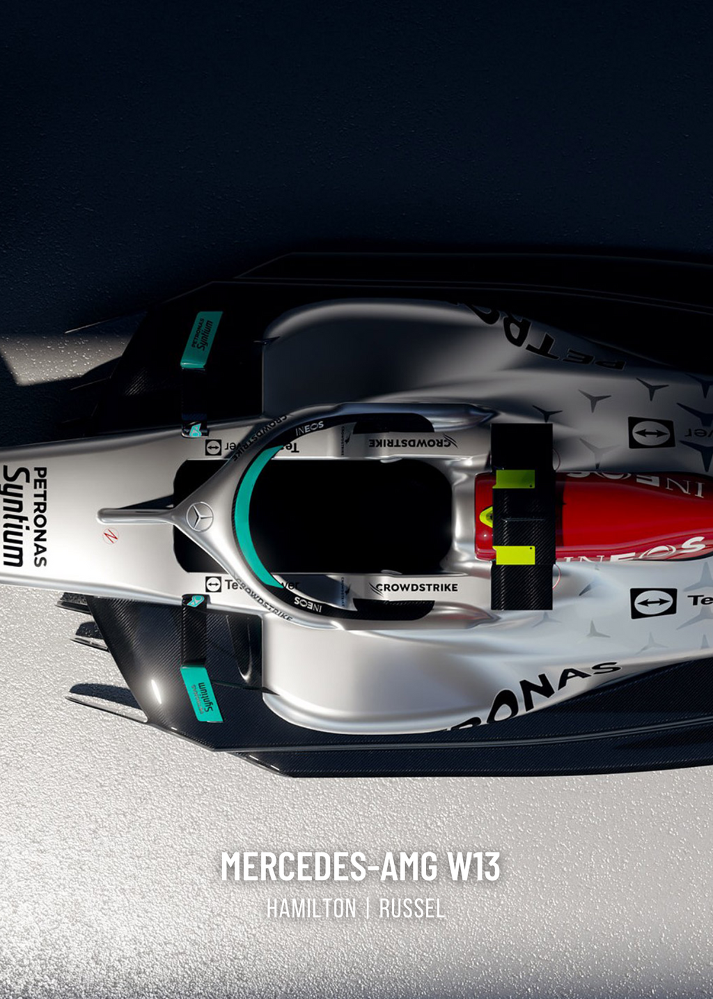 3-delige wandkunstprint | Mercedes F1-autoposter | Lewis Hamilton | Formule 1-raceteam | Woondecoratie | Motorsportfan | Hoogwaardig paneelontwerp