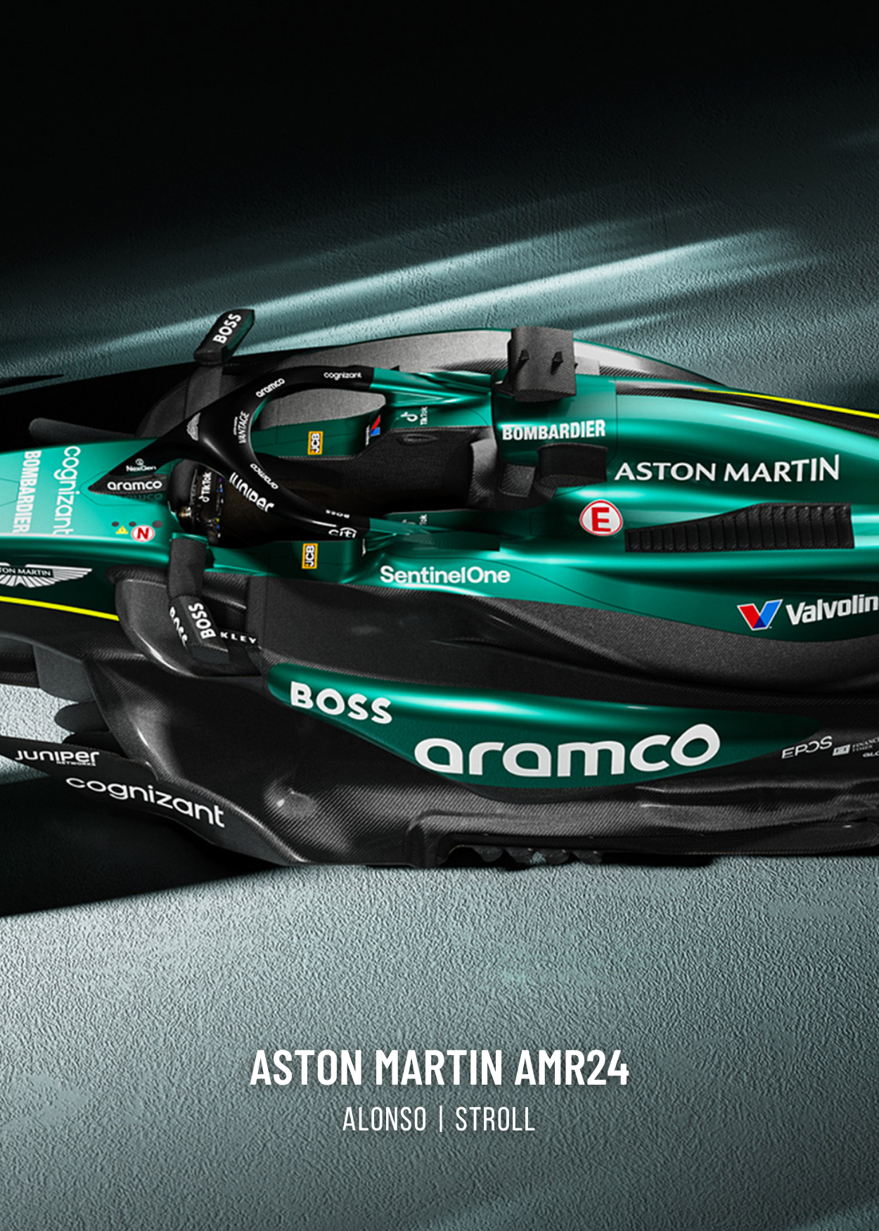 3-delige Formule 1-autoposter | Aston Martin AMR | Driedelige racekunstwerk | Prachtige wanddecoratie | F1-cadeau-idee