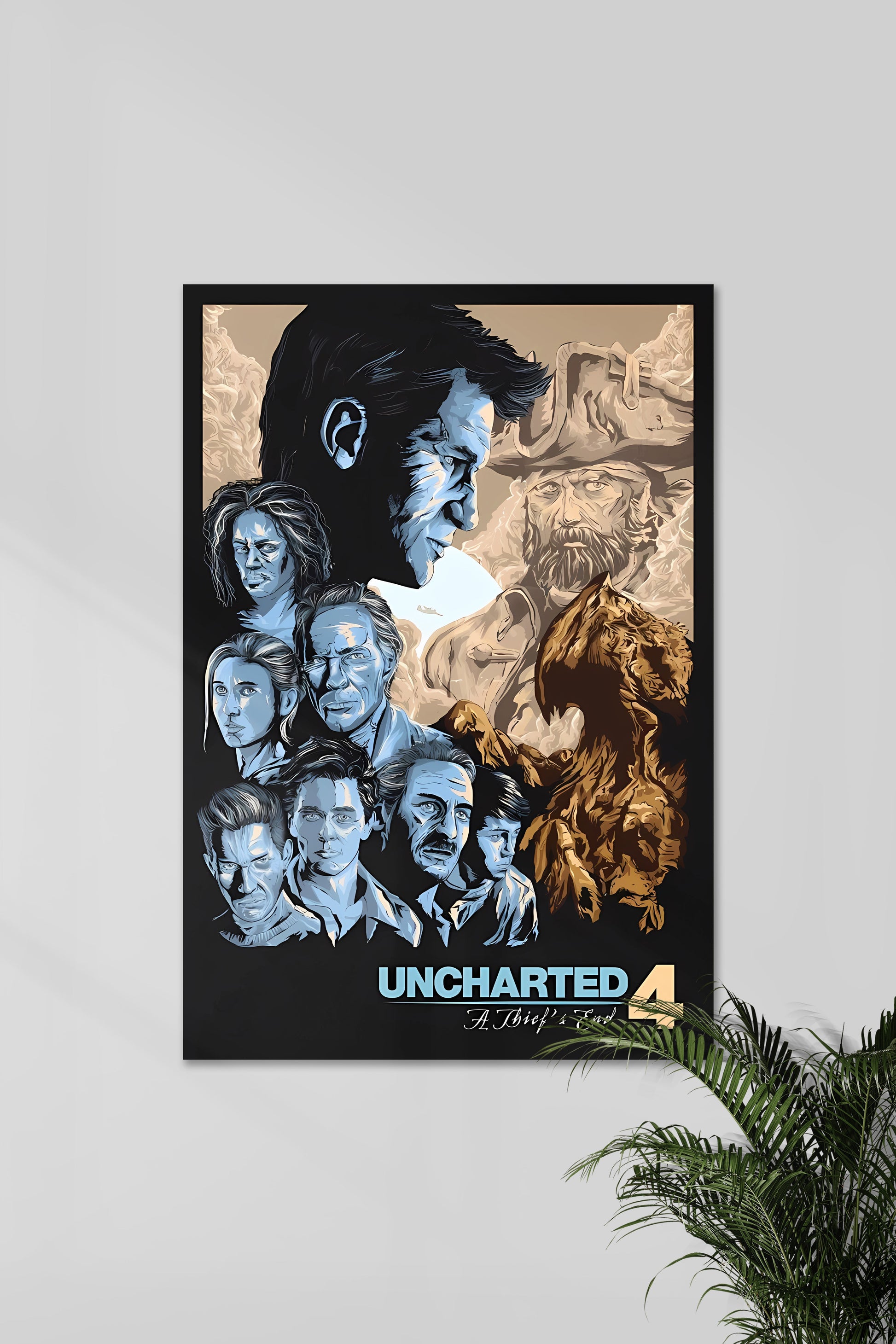 UNCHARTED IV Poster | Muurdecoratie | Wanddecoratie kunst | UNCHARTED Posters | Canvas Kunst