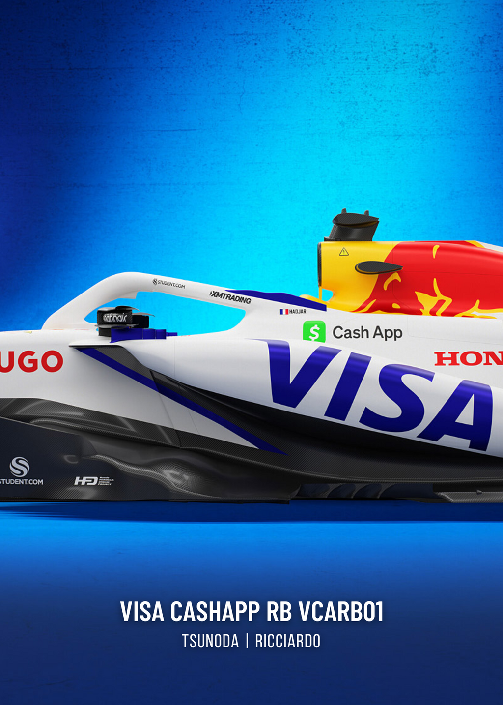 Formule 1 Racing Posterset | Visa Cashapp RB 3-delige Wanddecoratie | Alpha Tauri | Iconisch F1-autoontwerp | Motorsport Woondecoratie