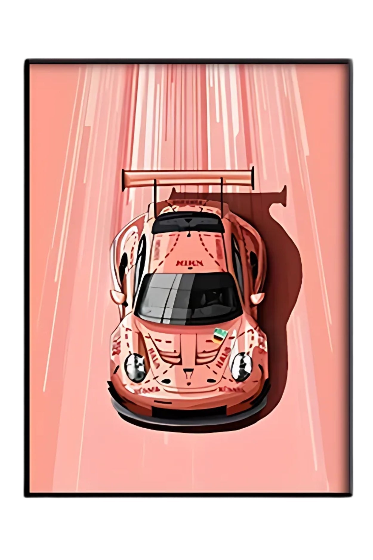 Porsche 911 R Racing | Le Mans Stijl Muurdecoratie | Moderne Auto Kunst Posters | Wanddecoratie