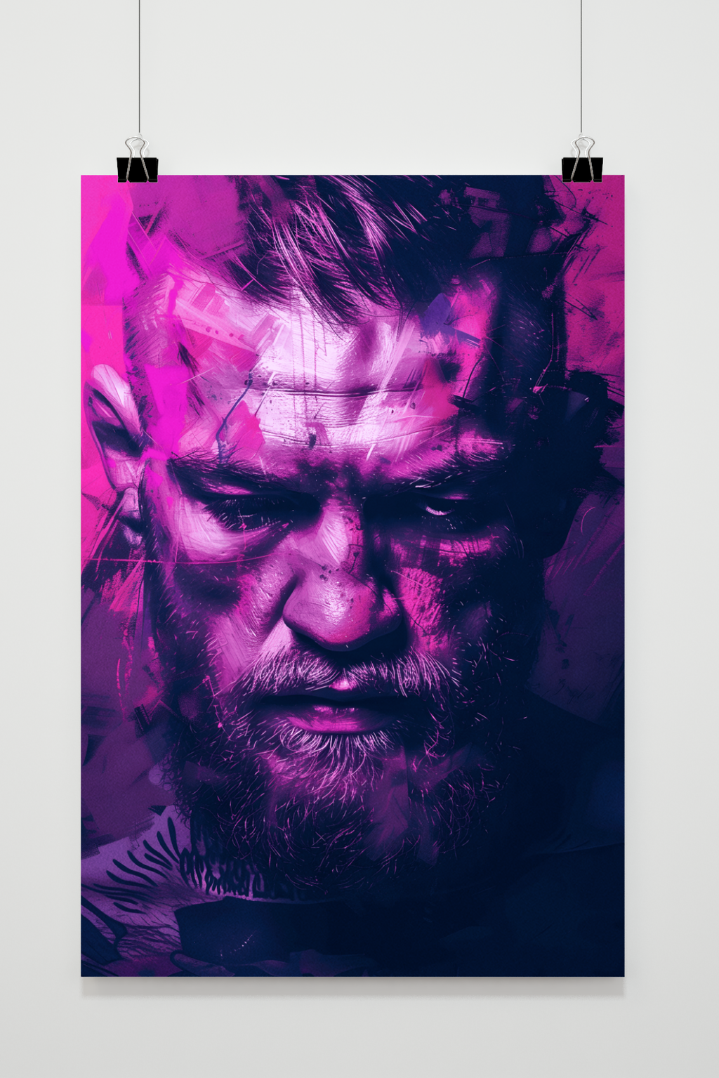 Conor McGregor Poster | MMA Wanddecoratie | Paarse Muurdecoratie | Sport Idool Kunst | Muurdecoratie
