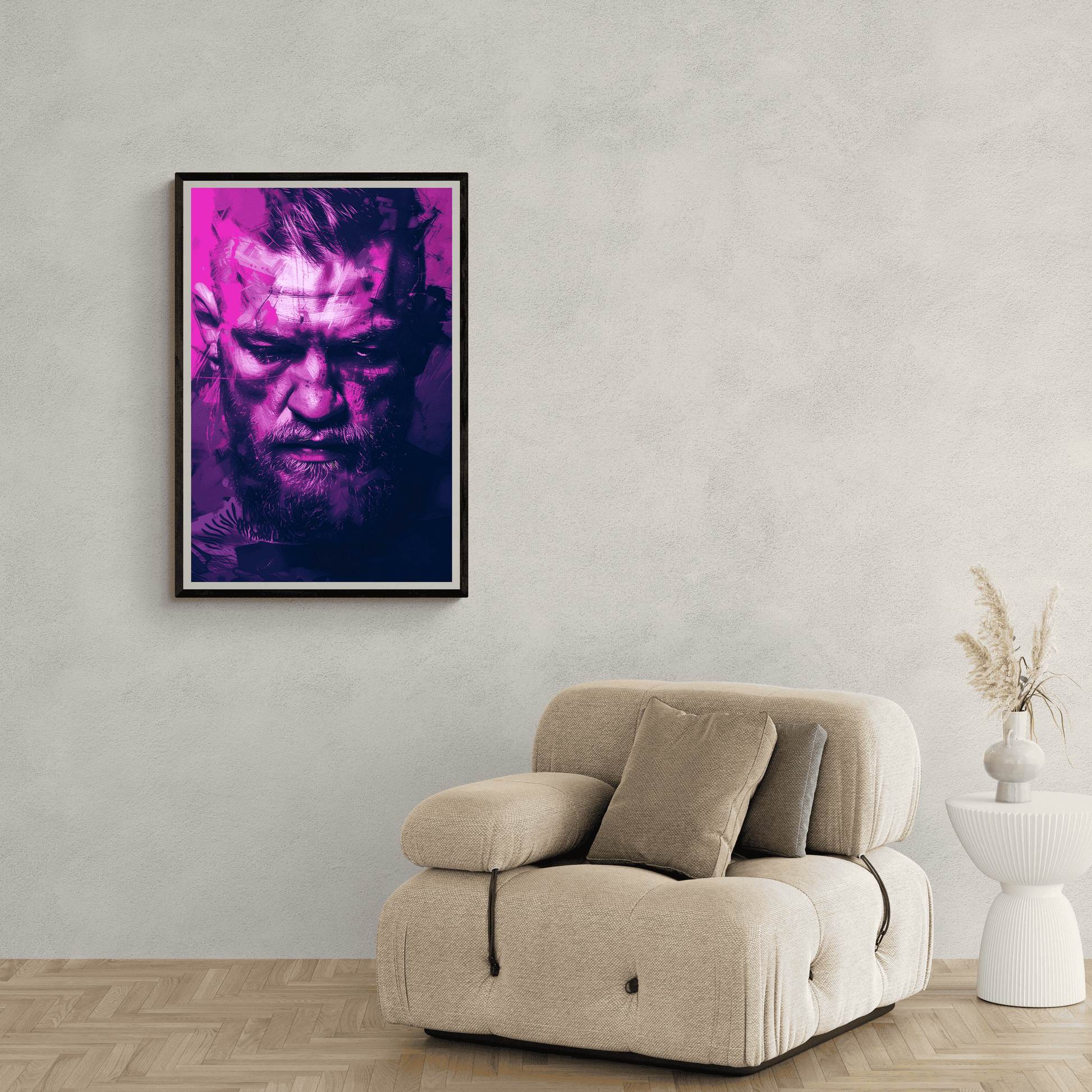 Conor McGregor Poster | MMA Wanddecoratie | Paarse Muurdecoratie | Sport Idool Kunst | Muurdecoratie