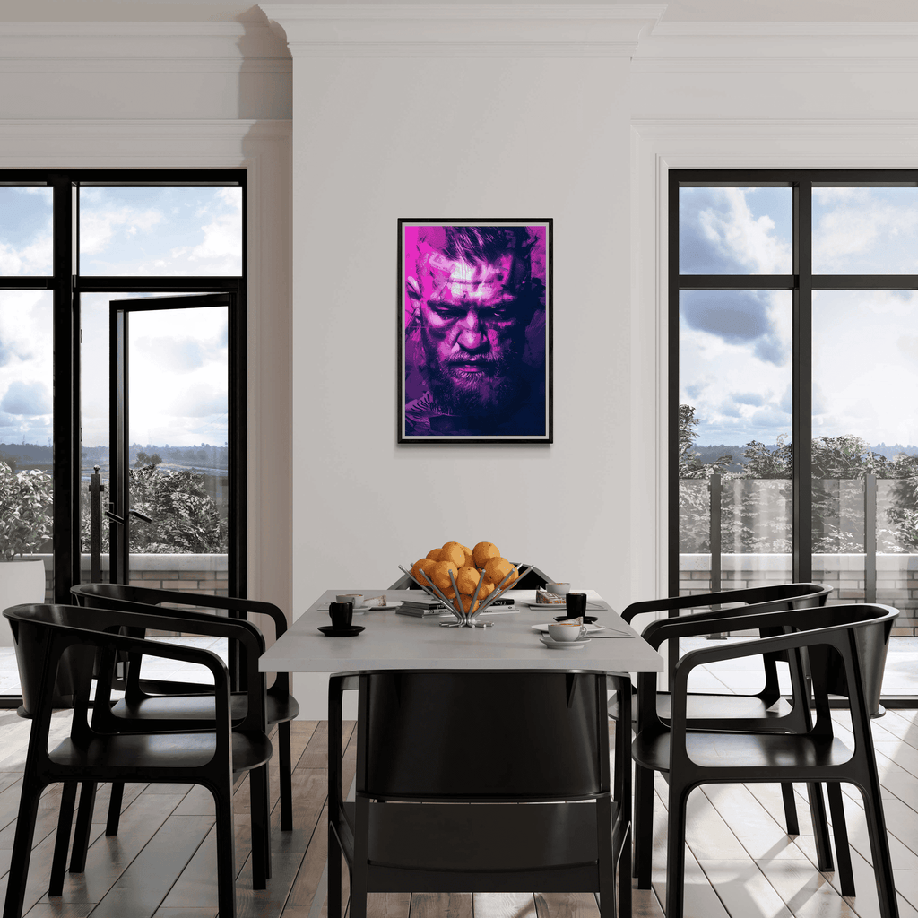 Conor McGregor Poster | MMA Wanddecoratie | Paarse Muurdecoratie | Sport Idool Kunst | Muurdecoratie