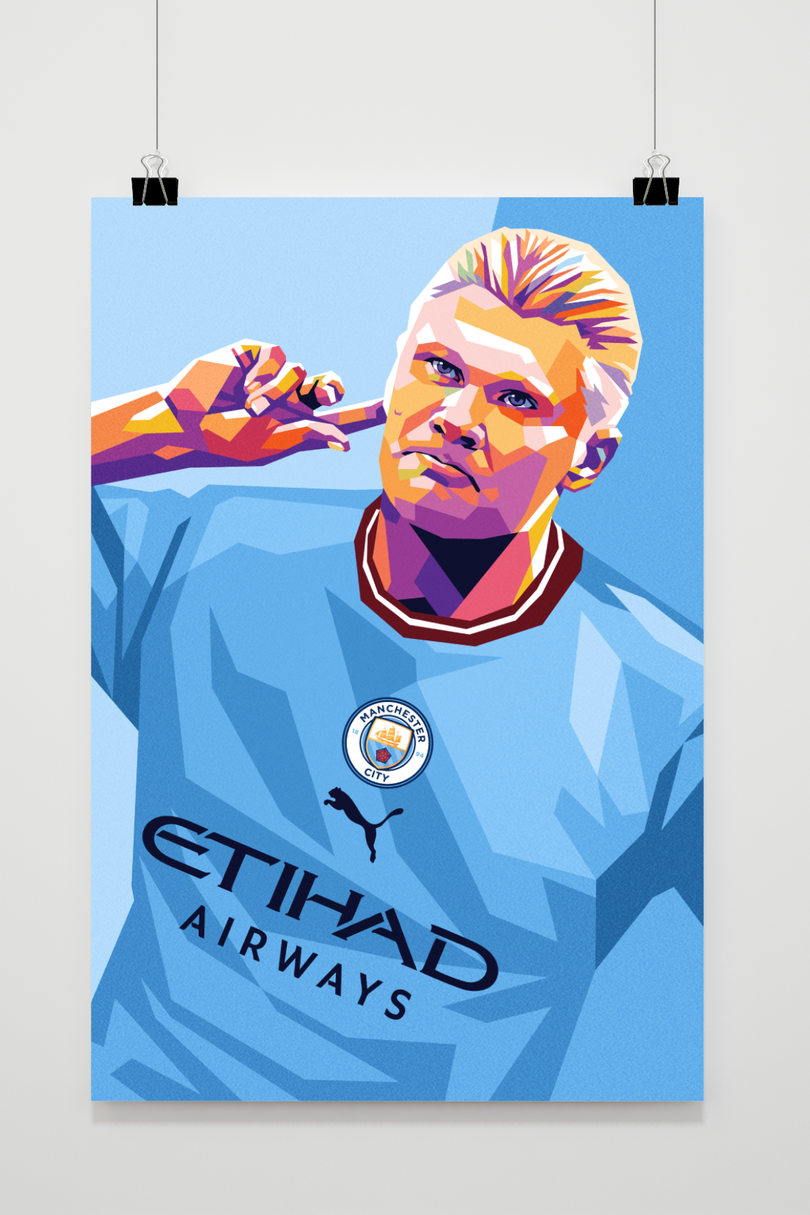 Erling Haaland Poster | Voetbal Wanddecoratie | Muurdecoratie | Sport Kunstwerk | Europese Voetbal Muurkunst | Doelpuntenmaker Kunst | Fans Geschenk Idee | Muurdecoratie voor Sportliefhebbers