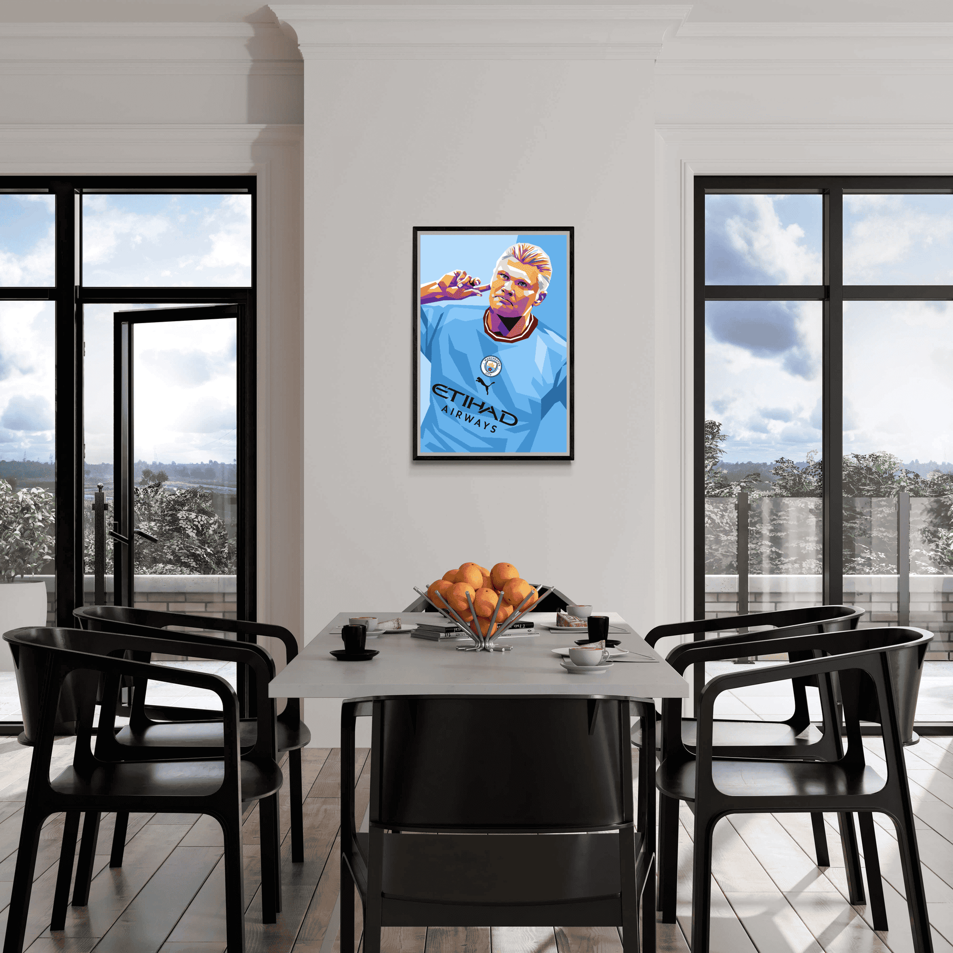 Erling Haaland Poster | Voetbal Wanddecoratie | Muurdecoratie | Sport Kunstwerk | Europese Voetbal Muurkunst | Doelpuntenmaker Kunst | Fans Geschenk Idee | Muurdecoratie voor Sportliefhebbers