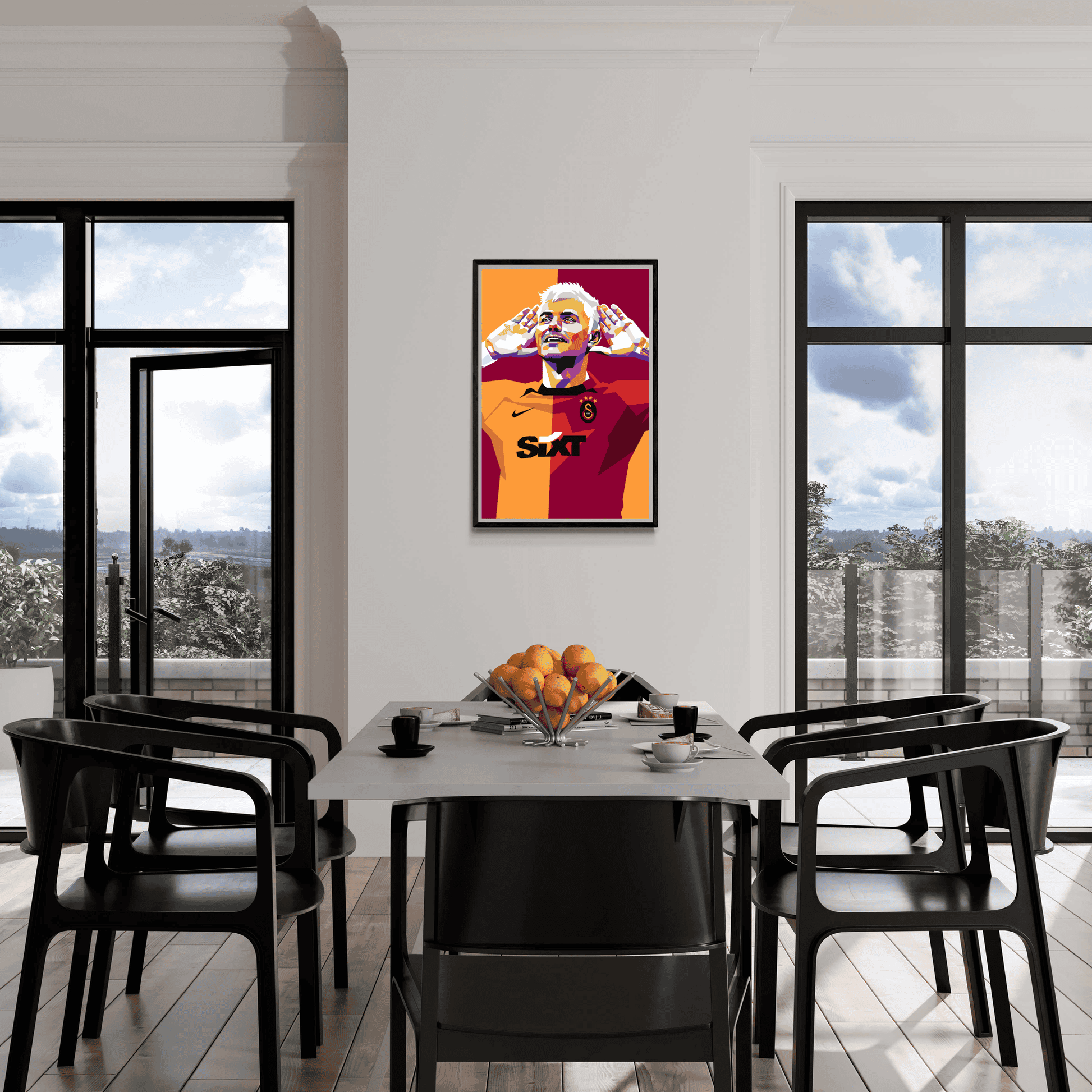 Mauro Icardi Poster | Voetbal Ster Muurdecoratie | Sport Wanddecoratie | Huis & Tuin Kunst