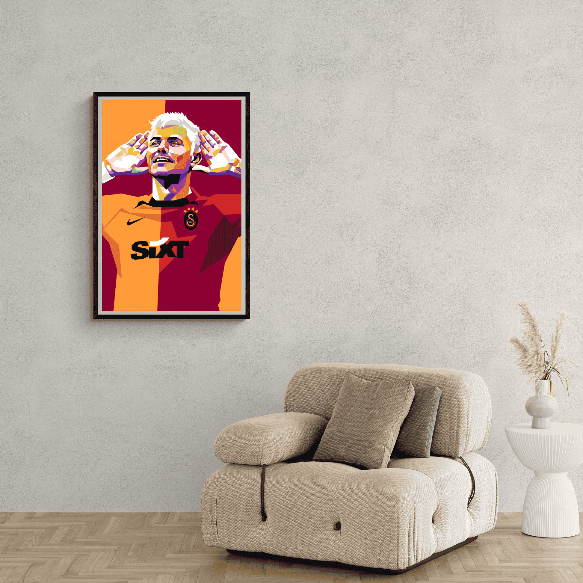 Mauro Icardi Poster | Voetbal Ster Muurdecoratie | Sport Wanddecoratie | Huis & Tuin Kunst