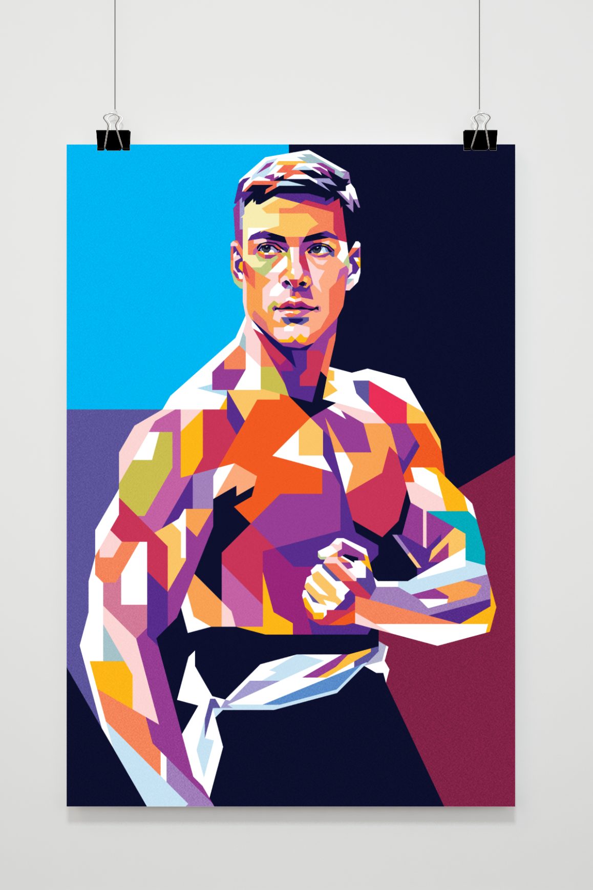 Jean Claude Van Damme poster | Muurdecoratie Actiester | Vintage prent wanddecoratie | Schilderijkunst