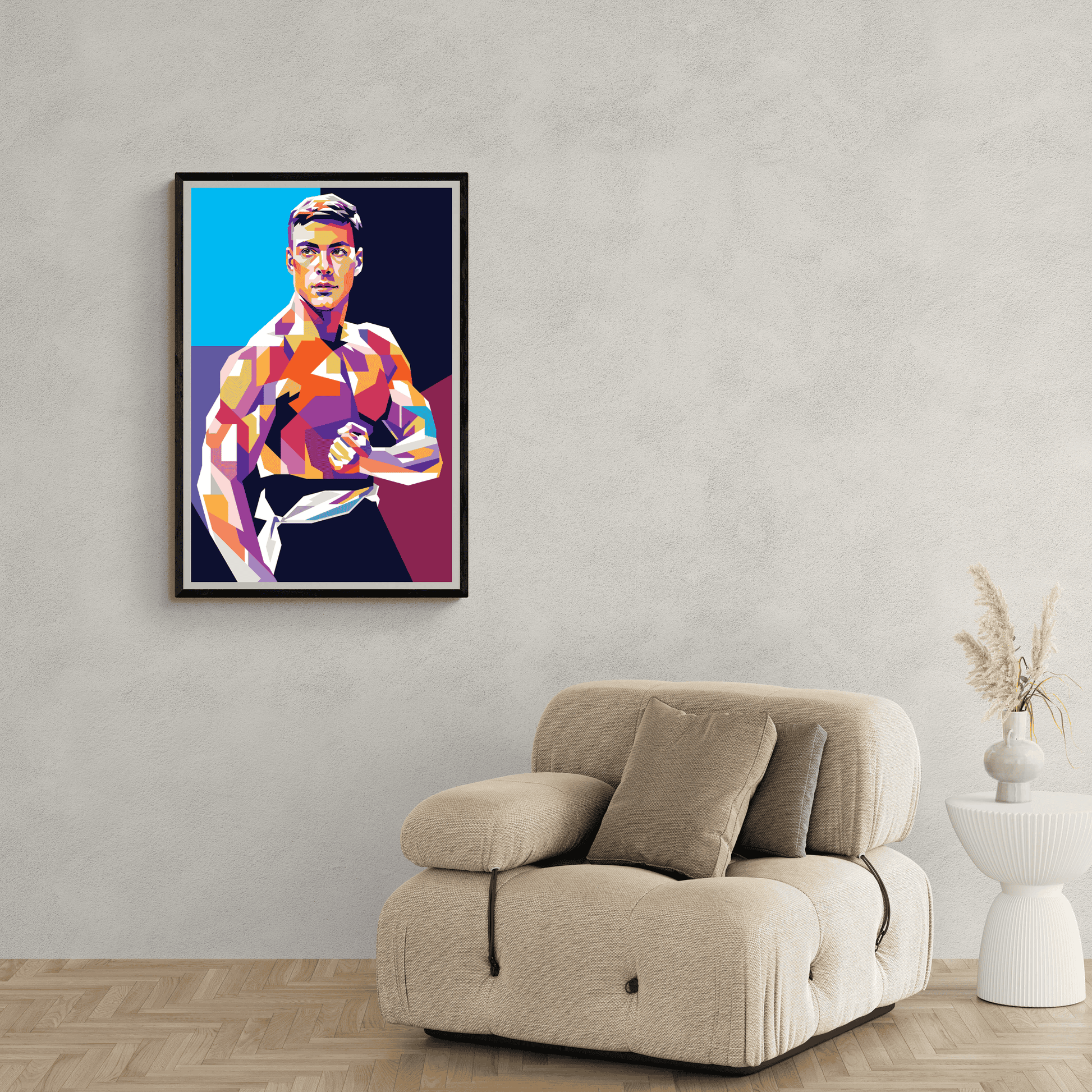 Jean Claude Van Damme poster | Muurdecoratie Actiester | Vintage prent wanddecoratie | Schilderijkunst