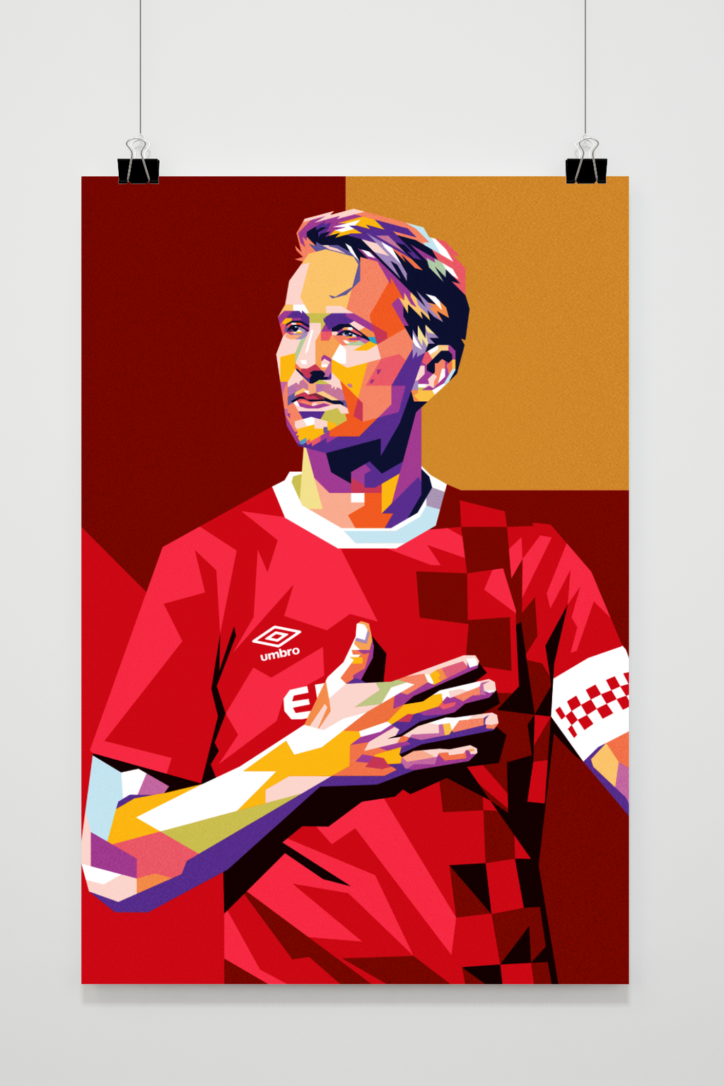 Luuk de Jong | Voetbal Poster | Muurdecoratie Sport | Portret Kunstwerk | Wanddecoratie