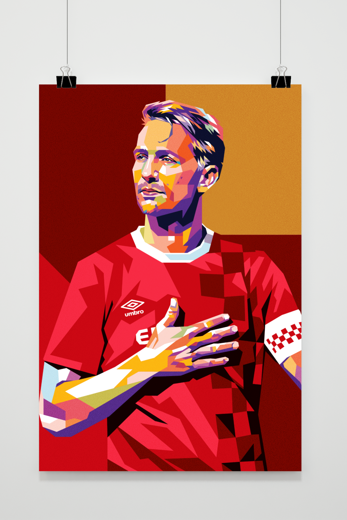 Luuk de Jong | Voetbal Poster | Muurdecoratie Sport | Portret Kunstwerk | Wanddecoratie