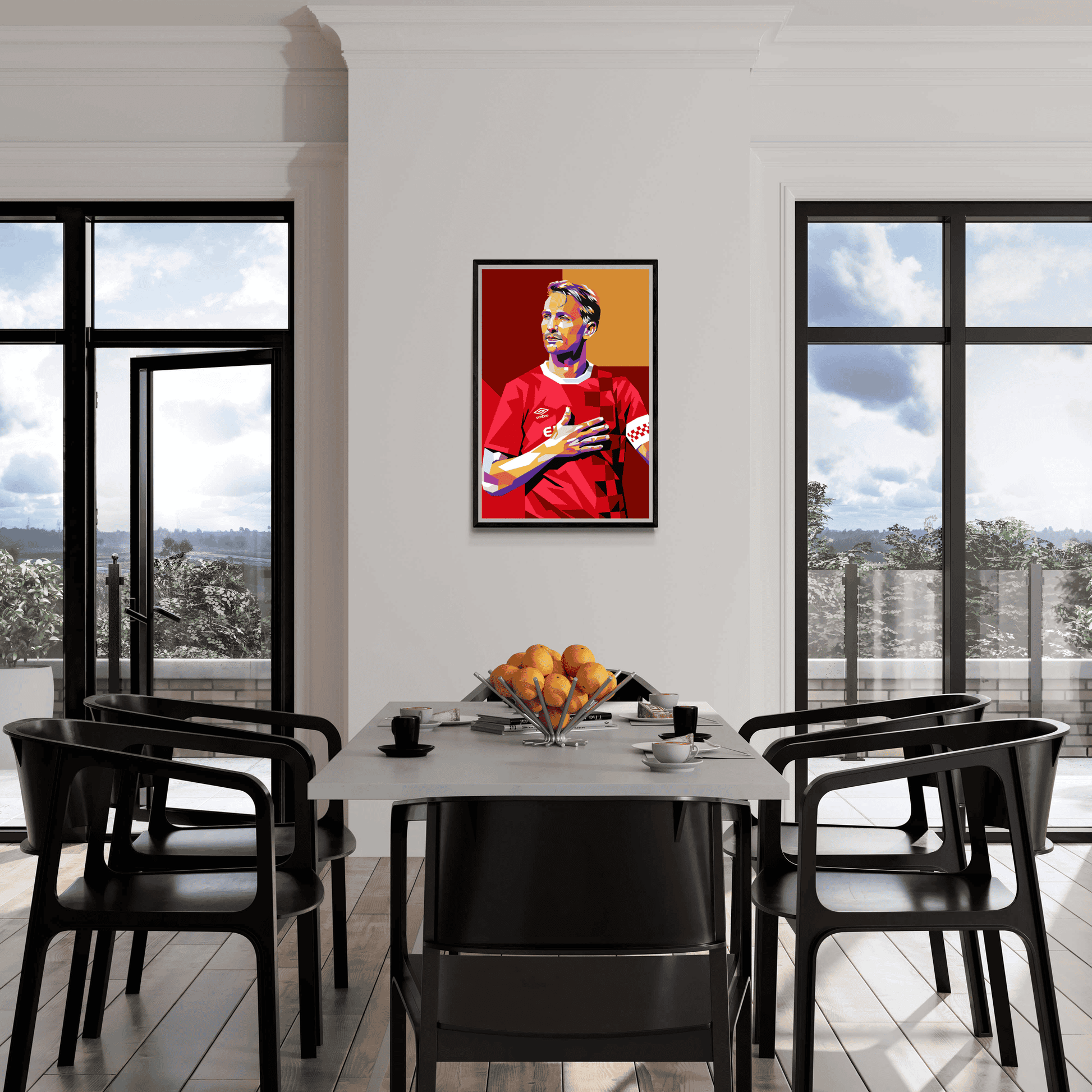 Luuk de Jong | Voetbal Poster | Muurdecoratie Sport | Portret Kunstwerk | Wanddecoratie
