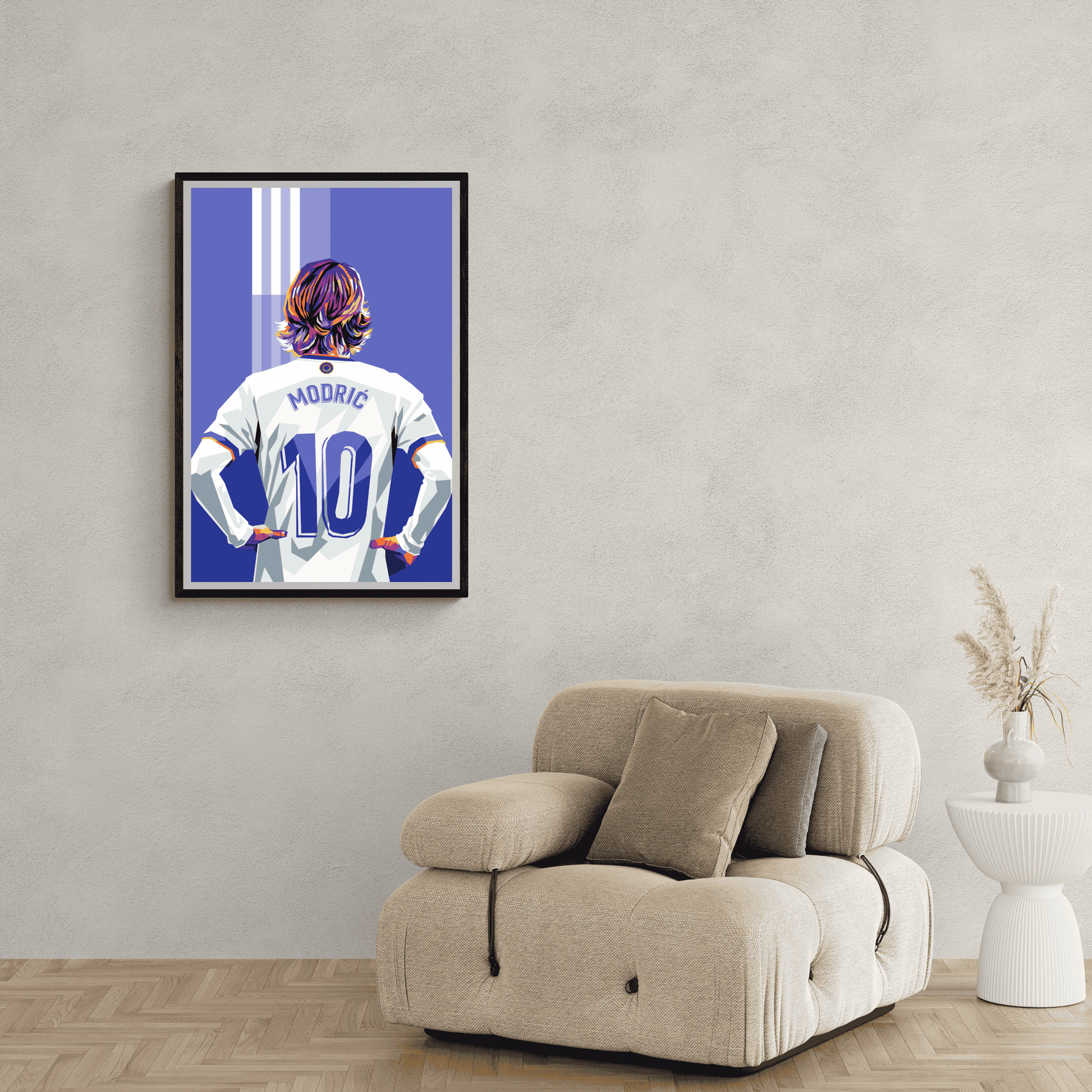 Luka Modric Poster | Voetballegende Kunstwerk | Muurdecoratie voor Thuis | Sportieve Wanddecoratie