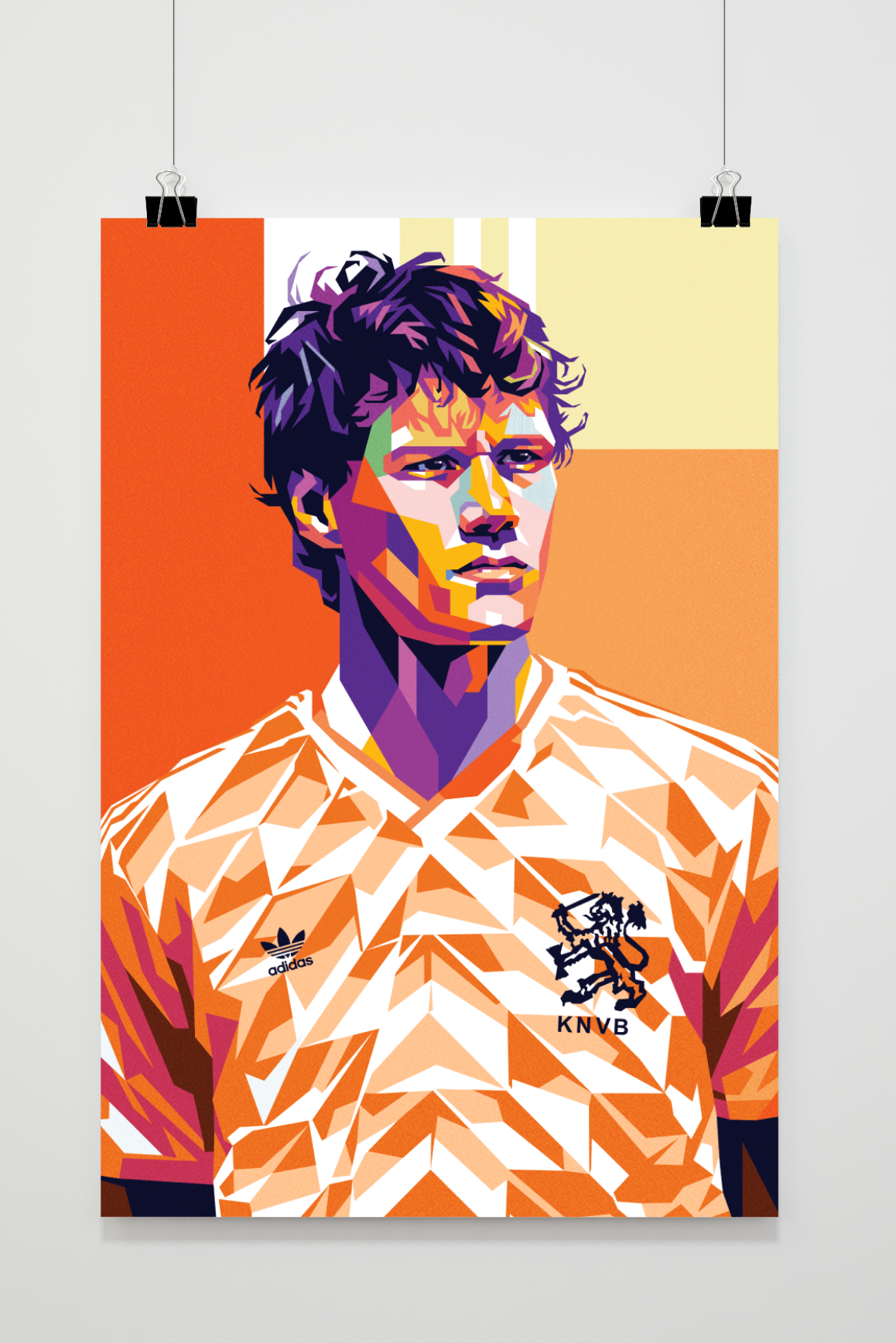 Marco van Basten Muurdecoratie | Wanddecoratie voor Voetbalfans | Posters voor Huis & Tuin | Soccer Art Decor