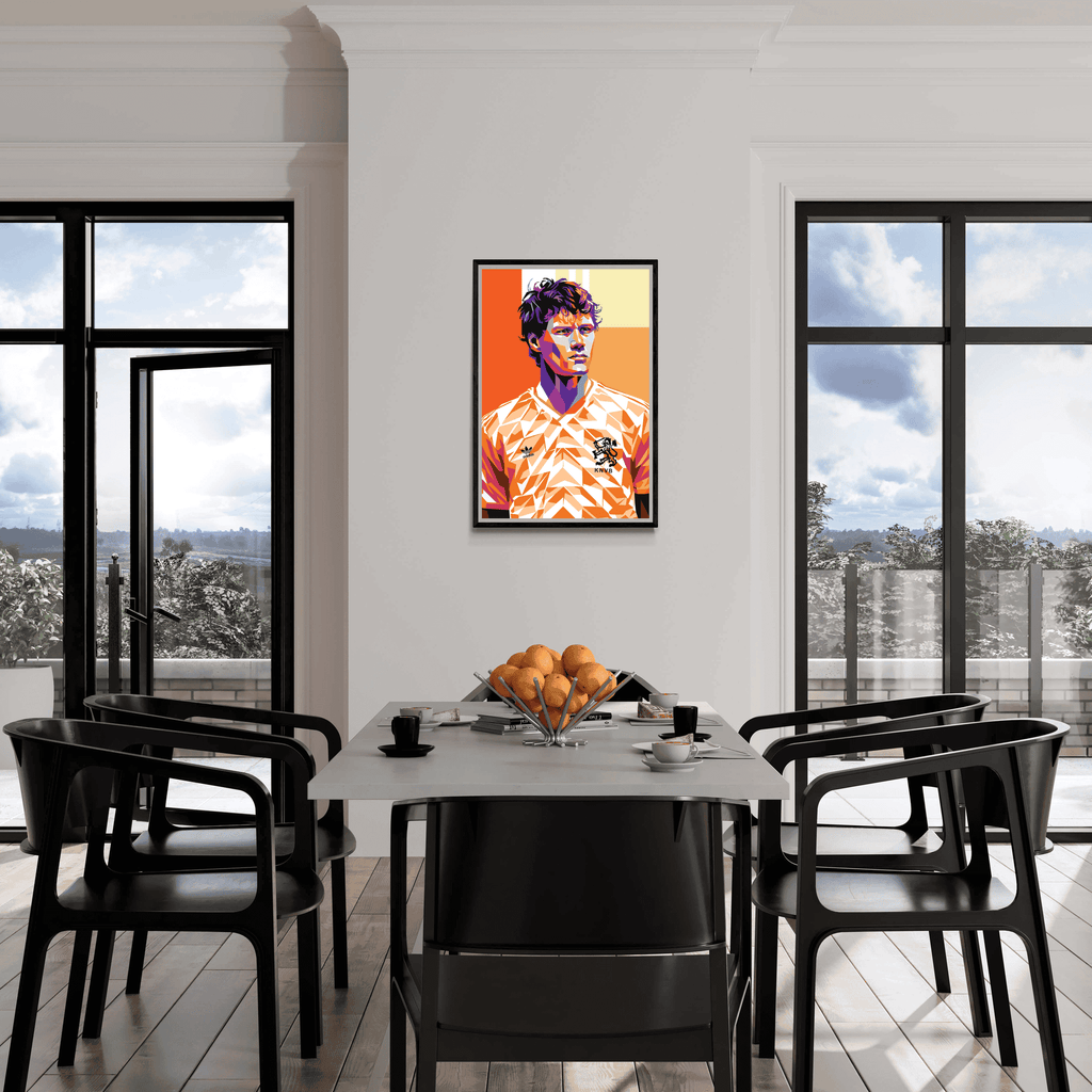Marco van Basten Muurdecoratie | Wanddecoratie voor Voetbalfans | Posters voor Huis & Tuin | Soccer Art Decor
