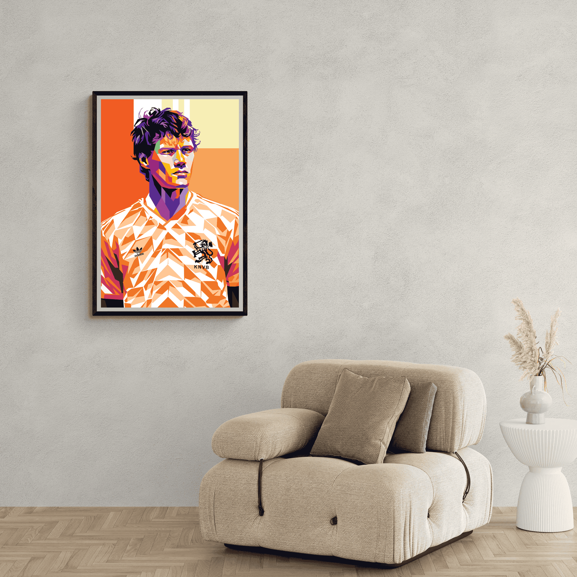 Marco van Basten Muurdecoratie | Wanddecoratie voor Voetbalfans | Posters voor Huis & Tuin | Soccer Art Decor