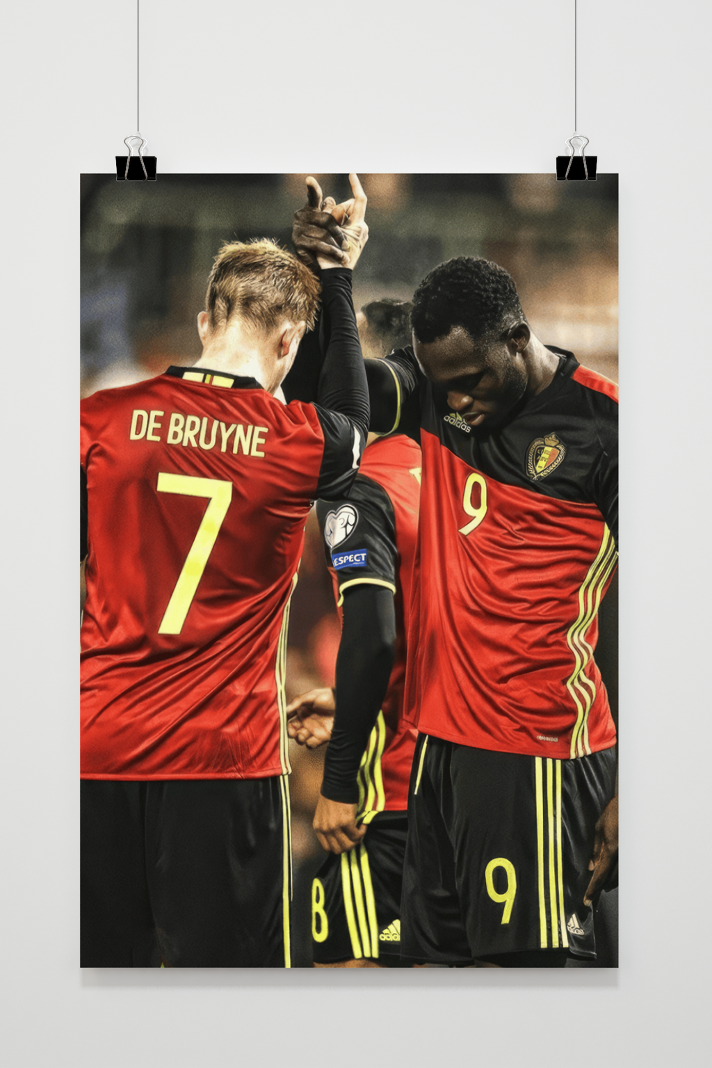 Lukaku en De Bruyne | Wanddecoratie | Belgische Voetbalsterren Muurdecoratie | Voetbal Legendes Posters | Home Decoratie | Sports-Inspired Canvas Kunst