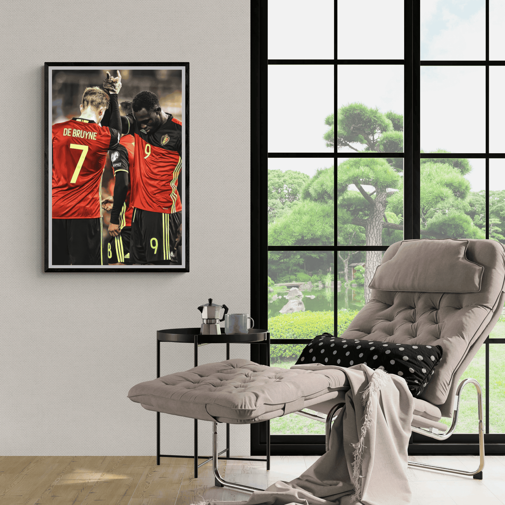 Lukaku en De Bruyne | Wanddecoratie | Belgische Voetbalsterren Muurdecoratie | Voetbal Legendes Posters | Home Decoratie | Sports-Inspired Canvas Kunst