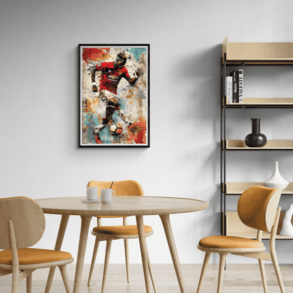 Paul Pogba Poster | Inspirerende Muurdecoratie | Voetbal Schilderijen | Graphic Art voor Woonkamer | Moderne Wanddecoratie