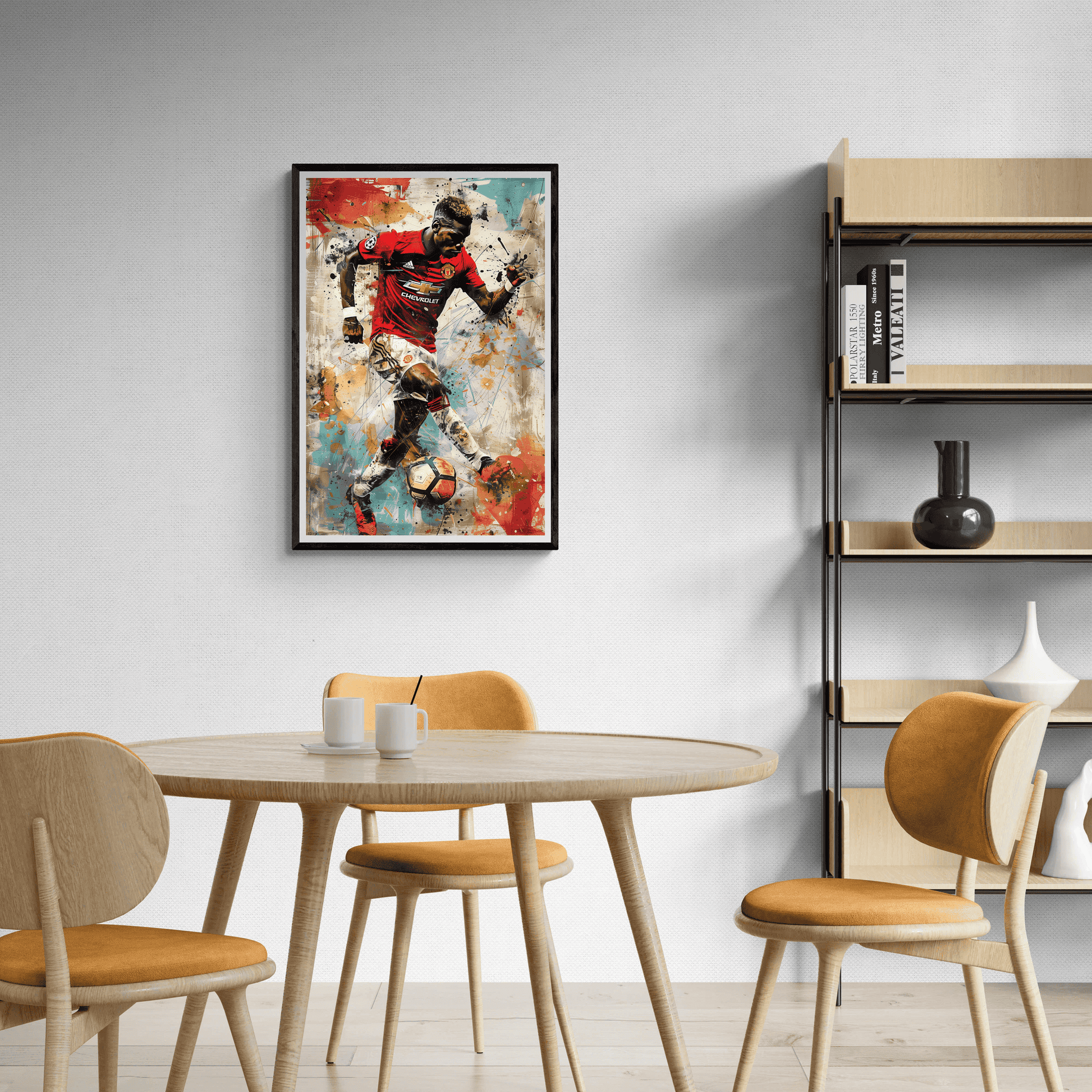 Paul Pogba Poster | Inspirerende Muurdecoratie | Voetbal Schilderijen | Graphic Art voor Woonkamer | Moderne Wanddecoratie