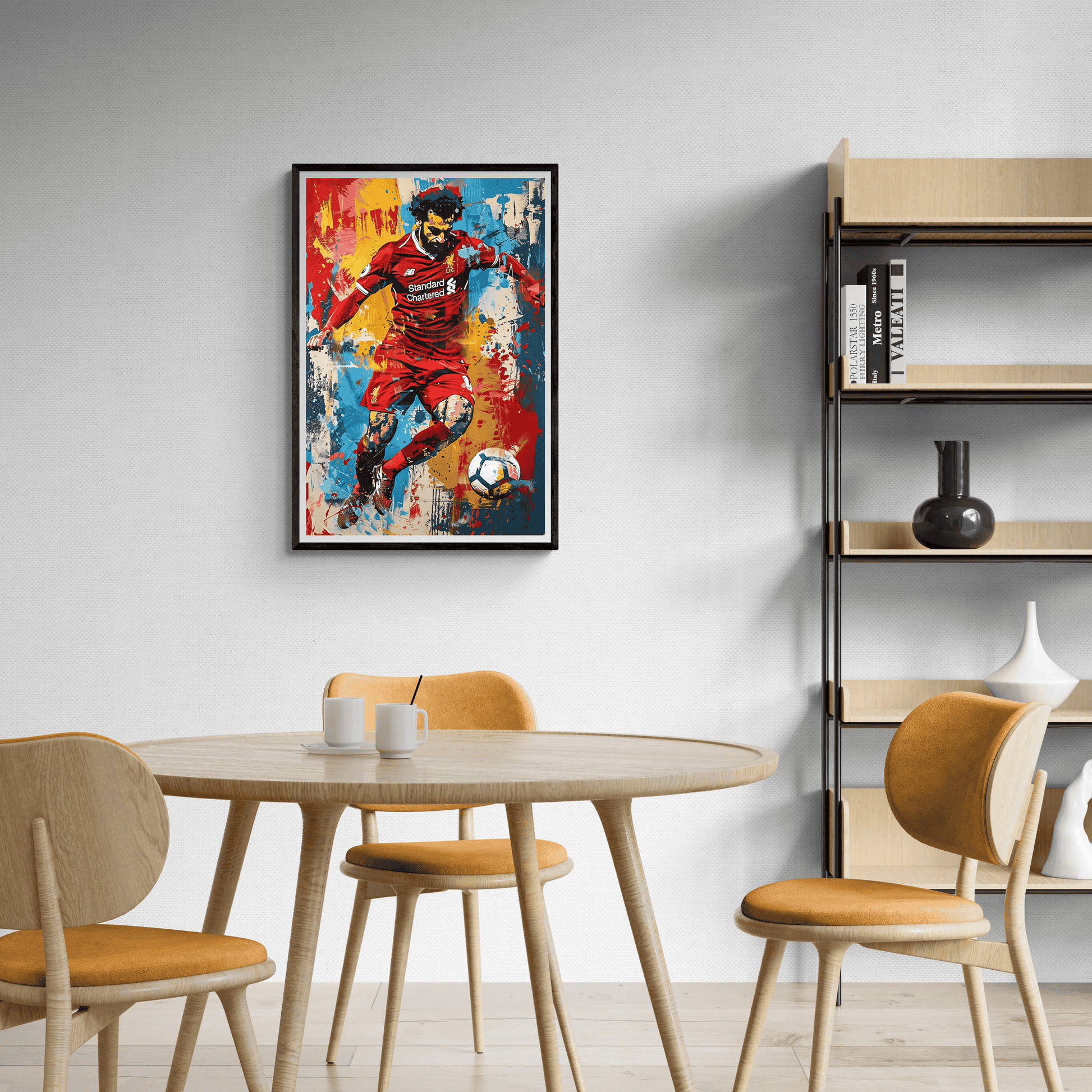 Mohamed Salah Voetbalster | Inspirerende Muurdecoratie Poster | Wanddecoratie Sport Print Kunst
