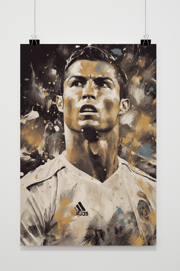 Cristiano Ronaldo | Real Madrid Ster | Iconisch Voetbal Poster | Muurdecoratie | Huis & Kantoor Poster