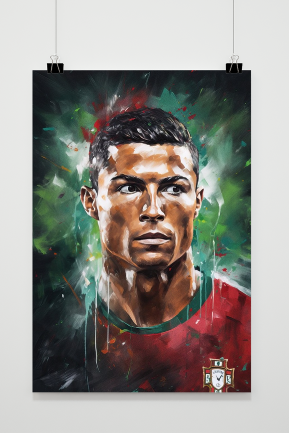 Cristiano Ronaldo | Portugal Team | Voetbal Legende | Muurdecoratie | Posters | Schilderijen | Cadeau Fans