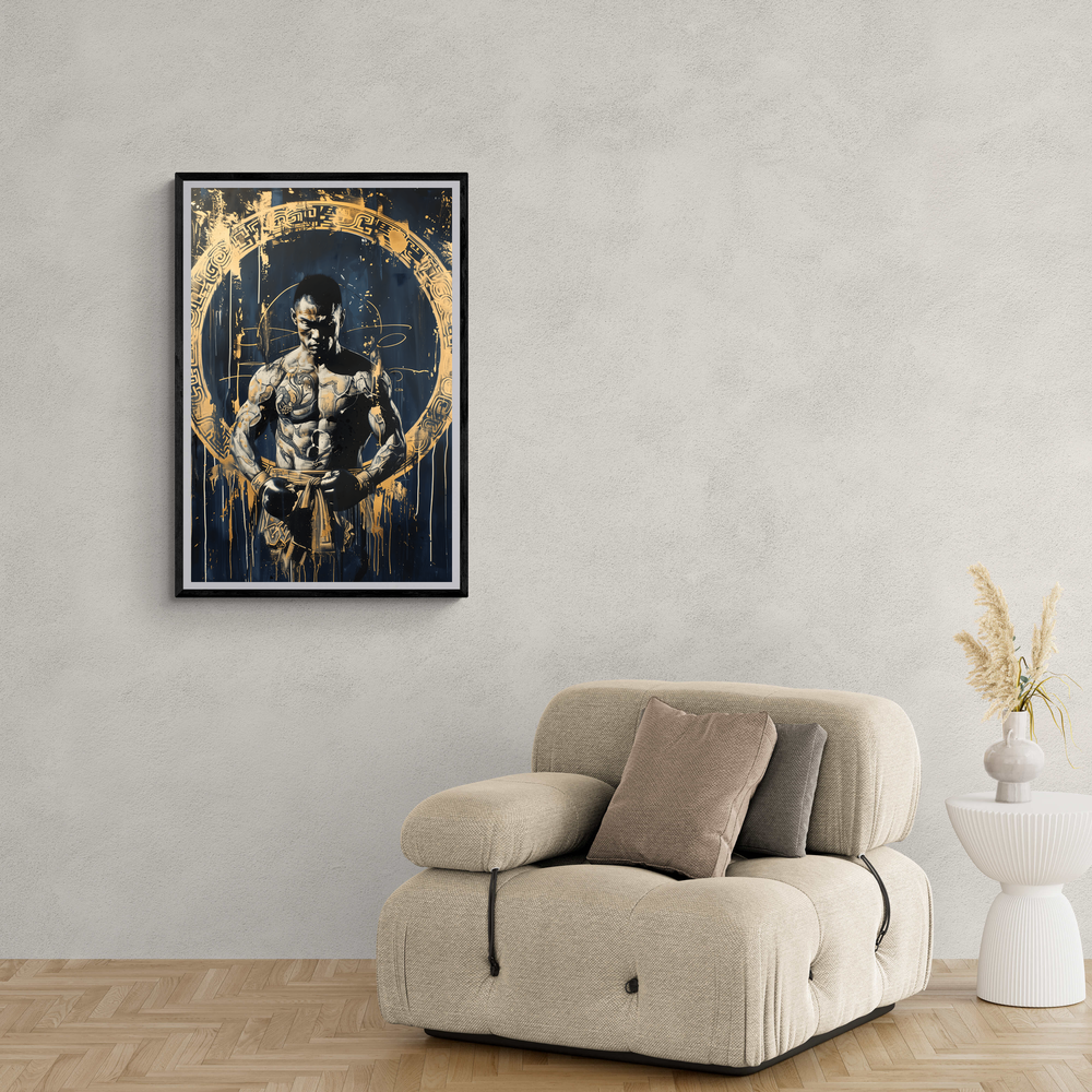 Martial Arts Warrior | Wanddecoratie | Muurdecoratie | Eastern Fighter Design | Posters | Visuele Kunst