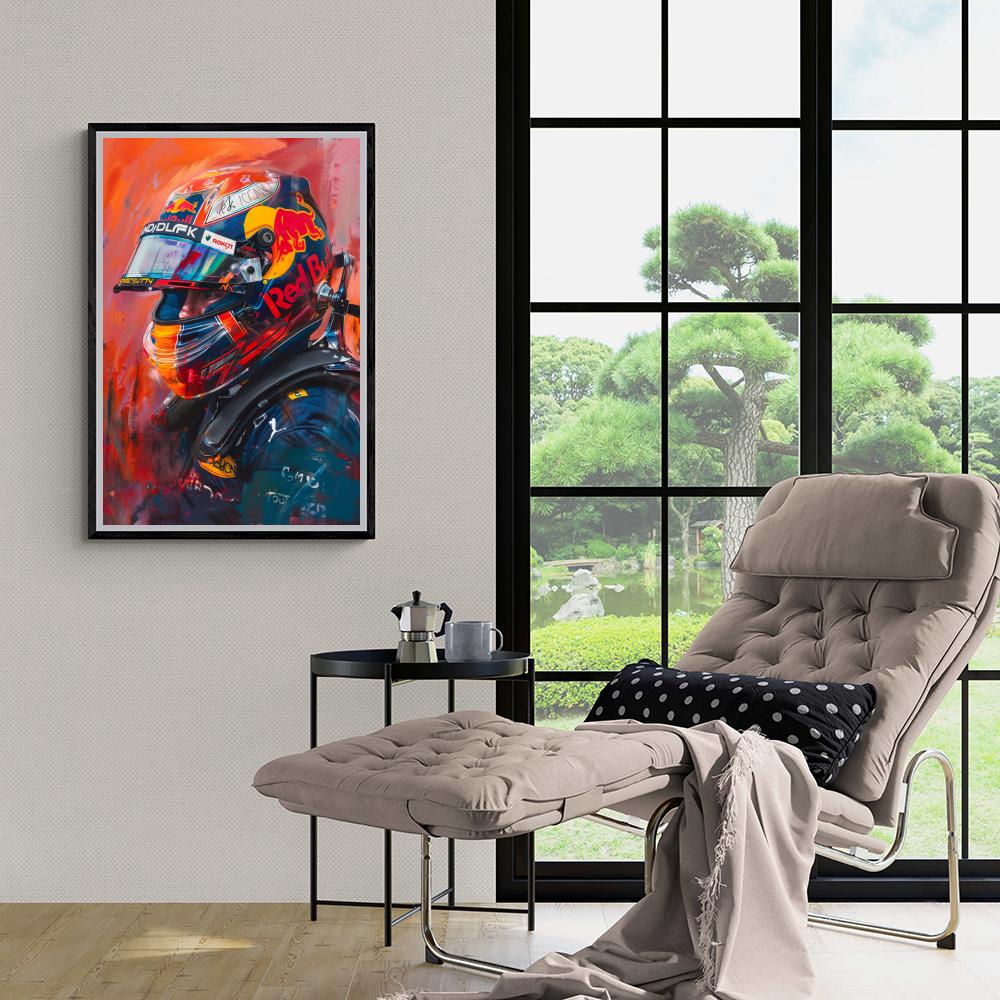 Max Verstappen F1 Champion | Autosport Muurdecoratie | Schilderijen | Posters | Wanddecoratie | Canvas kunst