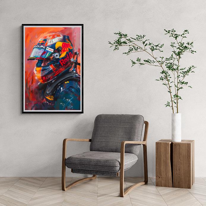 Max Verstappen F1 Champion | Autosport Muurdecoratie | Schilderijen | Posters | Wanddecoratie | Canvas kunst