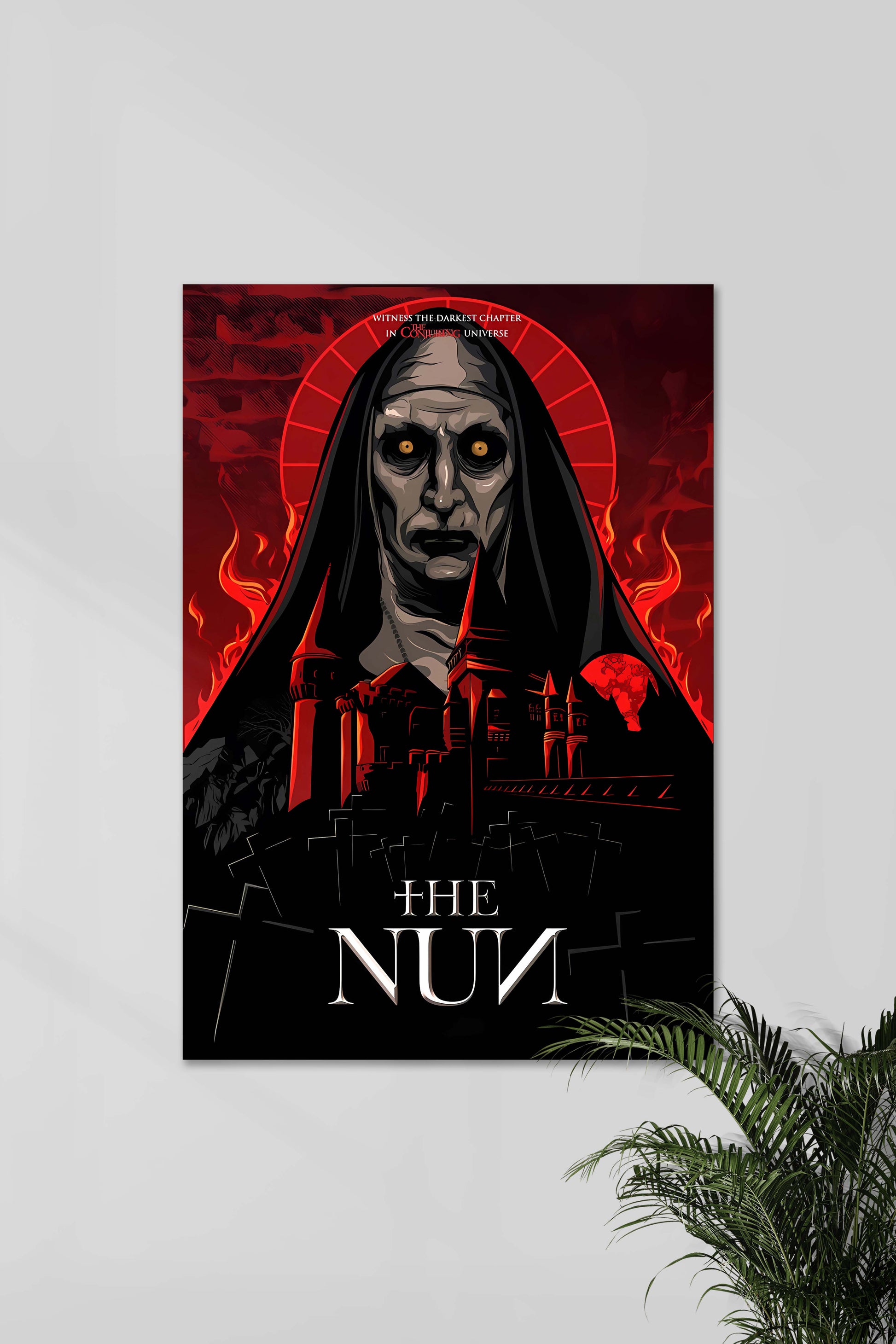 VALAK Vector Art | The NUN | Horror Film Wanddecoratie | Muurdecoratie | Posters Schilderijen Kunst