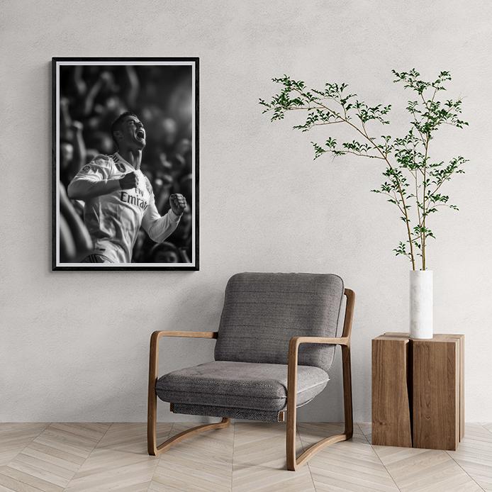 Cristiano Ronaldo | Real Madrid | Iconische Sports Poster | Muurdecoratie | Wanddecoratie | Schilderijen
