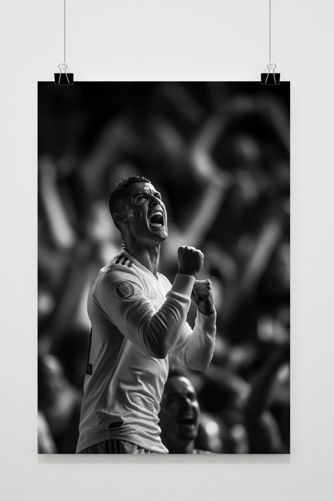 Cristiano Ronaldo Goal | Muurdecoratie | Wanddecoratie | Sport Posters | Inspirerende Voetbalkunst