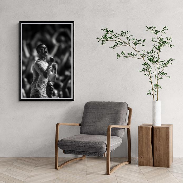 Cristiano Ronaldo Goal | Muurdecoratie | Wanddecoratie | Sport Posters | Inspirerende Voetbalkunst