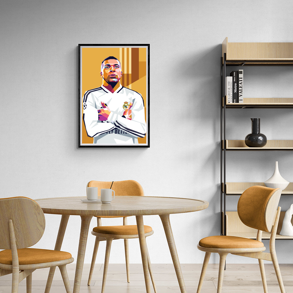 Kylian Mbappe | Real Madrid | Muurdecoratie | Wanddecoratie | Posters voor Thuis | Sport Schilderijen