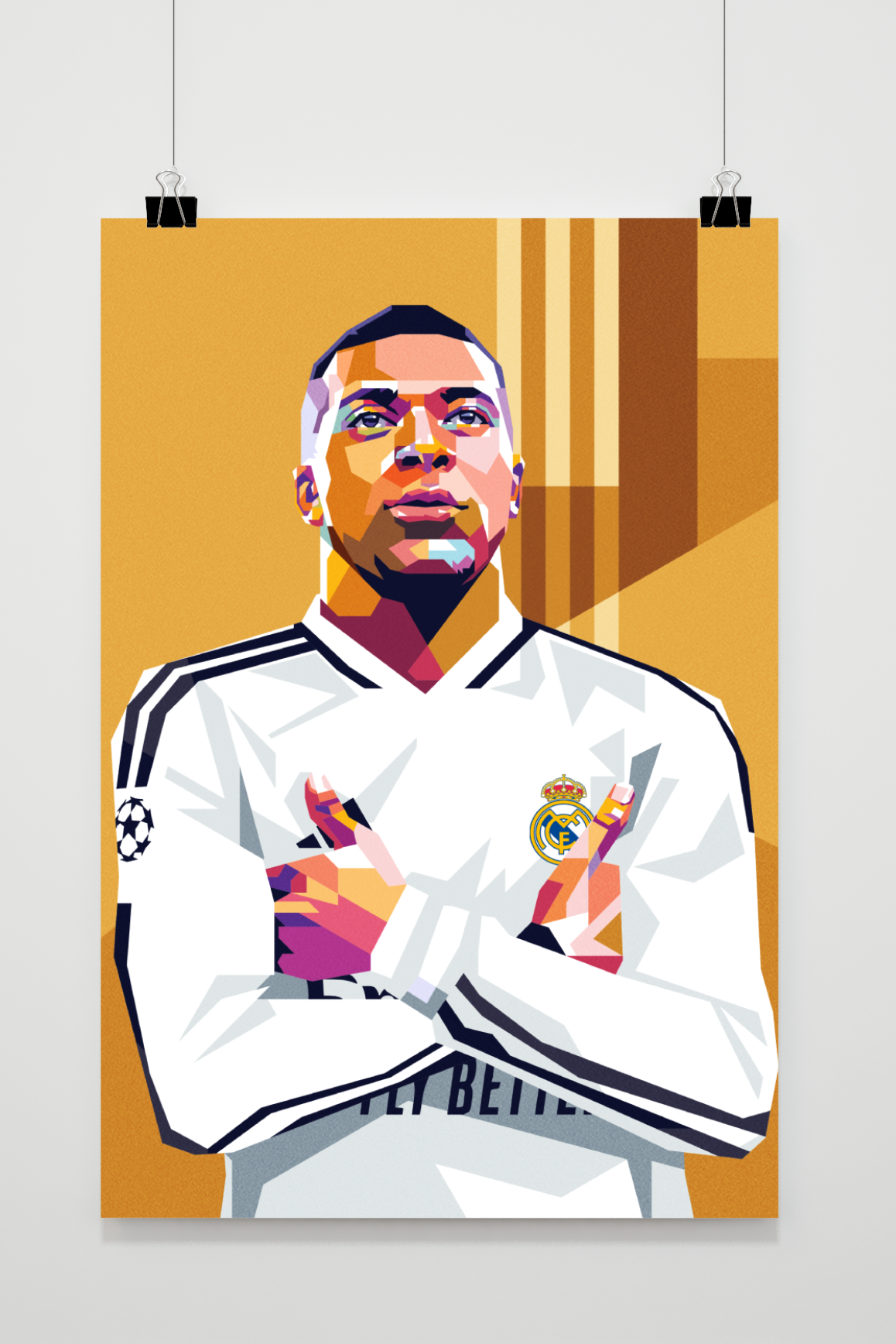 Kylian Mbappe | Real Madrid | Muurdecoratie | Wanddecoratie | Posters voor Thuis | Sport Schilderijen