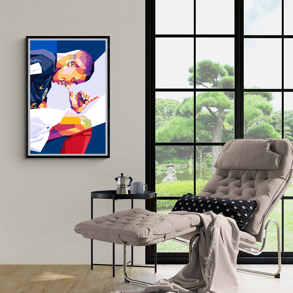 Kylian Mbappe | Muurdecoratie | Wanddecoratie voor thuis | Sport Posters | Schilderijen & Canvas kunst