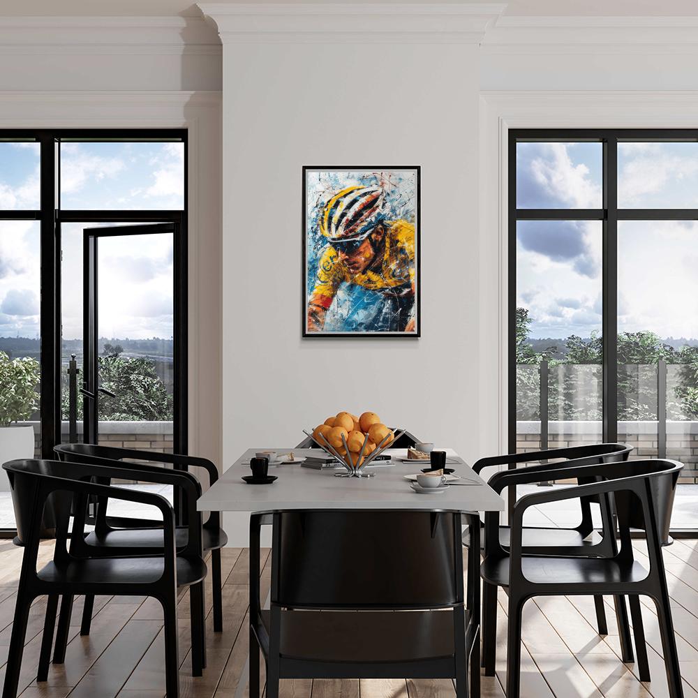 Lance Armstrong Illustration | Fiets Racedecor | Sport Kunst | Muurdecoratie Poster | Wonen & Tuin Kunst