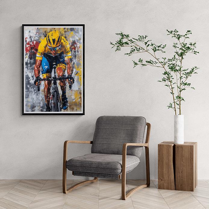 Lance Armstrong Cycling | Muurdecoratie Poster | Inspirerende Sport Wanddecoratie | Motivatie Kunst | Decoratie voor Thuis en Kantoor