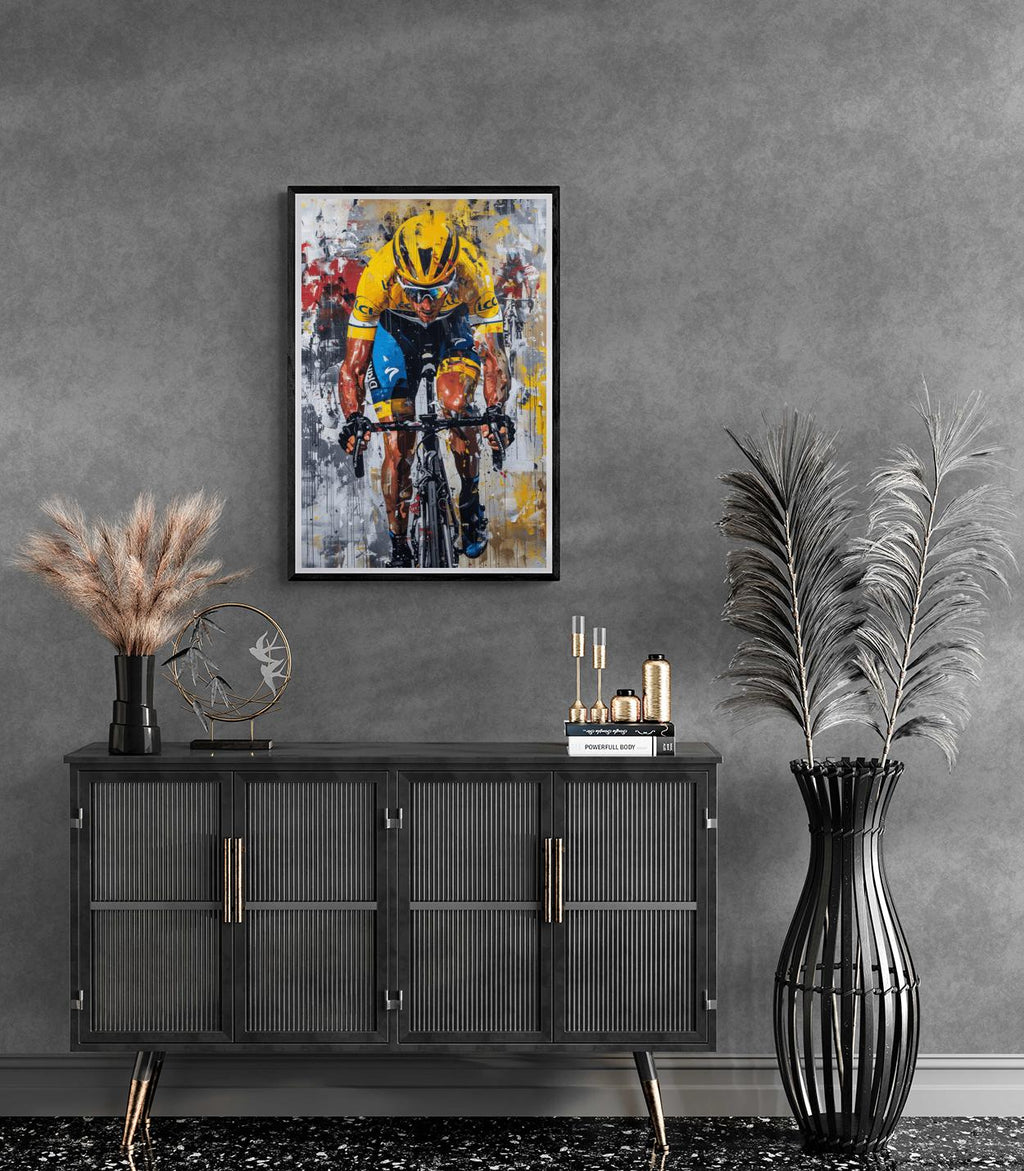 Lance Armstrong Cycling | Muurdecoratie Poster | Inspirerende Sport Wanddecoratie | Motivatie Kunst | Decoratie voor Thuis en Kantoor