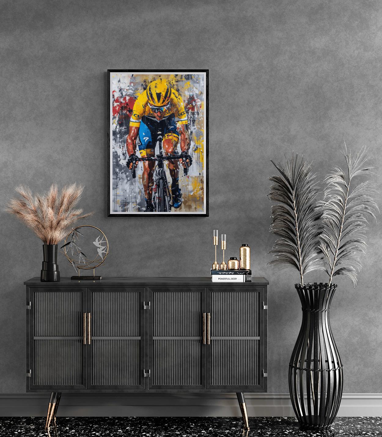 Lance Armstrong Cycling | Muurdecoratie Poster | Inspirerende Sport Wanddecoratie | Motivatie Kunst | Decoratie voor Thuis en Kantoor