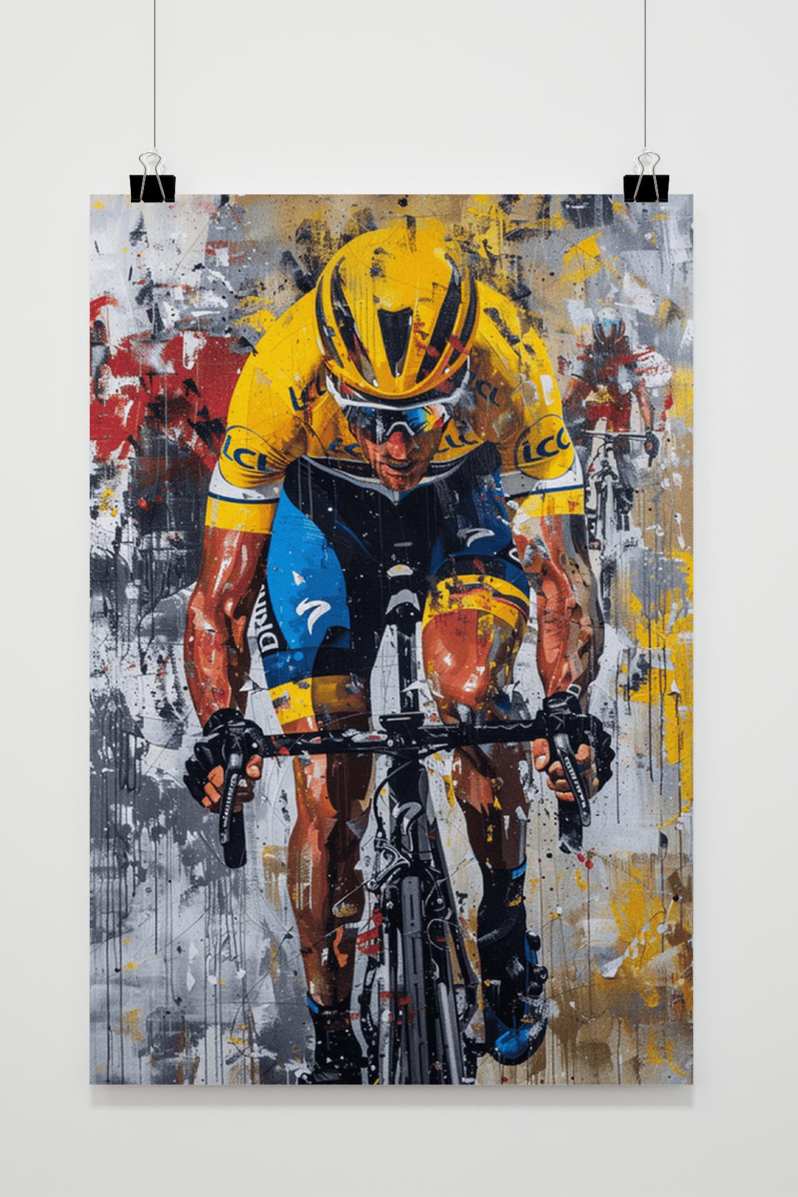 Lance Armstrong Cycling | Muurdecoratie Poster | Inspirerende Sport Wanddecoratie | Motivatie Kunst | Decoratie voor Thuis en Kantoor