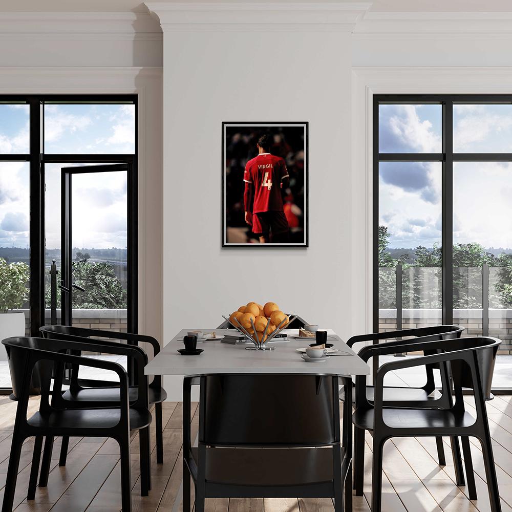 Virgil van Dijk Poster | Muurdecoratie met Voetbalster | Wanddecoratie Sports Star | Posters en Kunst
