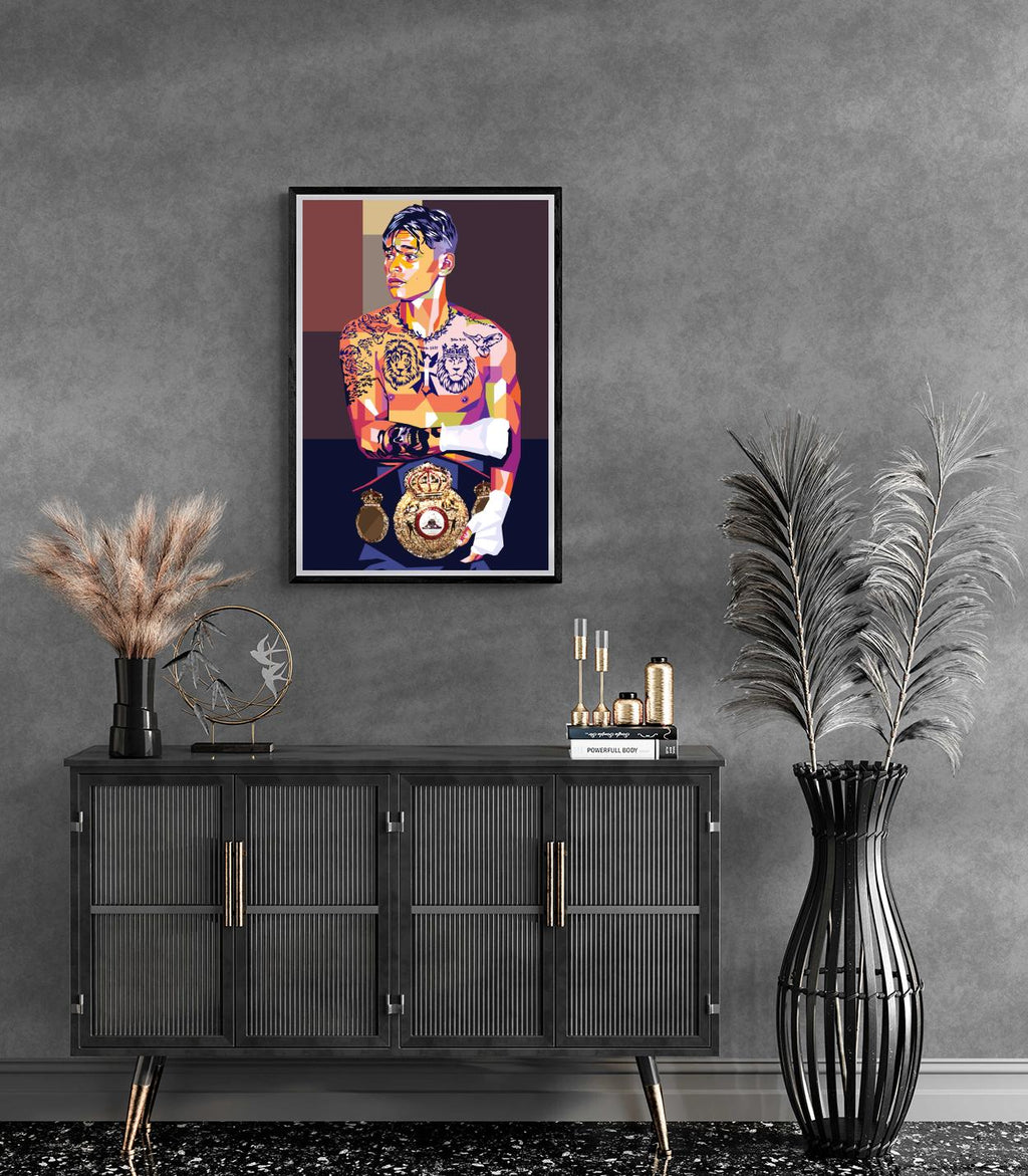 Ryan Garcia Boxing Champion | Sportieve Wanddecoratie | Motivatieposters | Schilderijen voor Thuis & Kantoor | Muurdecoratie voor Boksliefhebbers | Hoge Kwaliteit Print