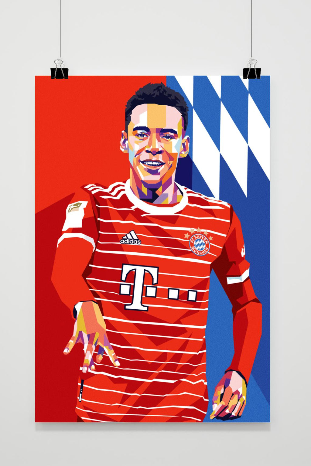 Jamal Musiala Poster | Muurdecoratie | Wanddecoratie | Moderne Visuele Kunst | Sportster Prent